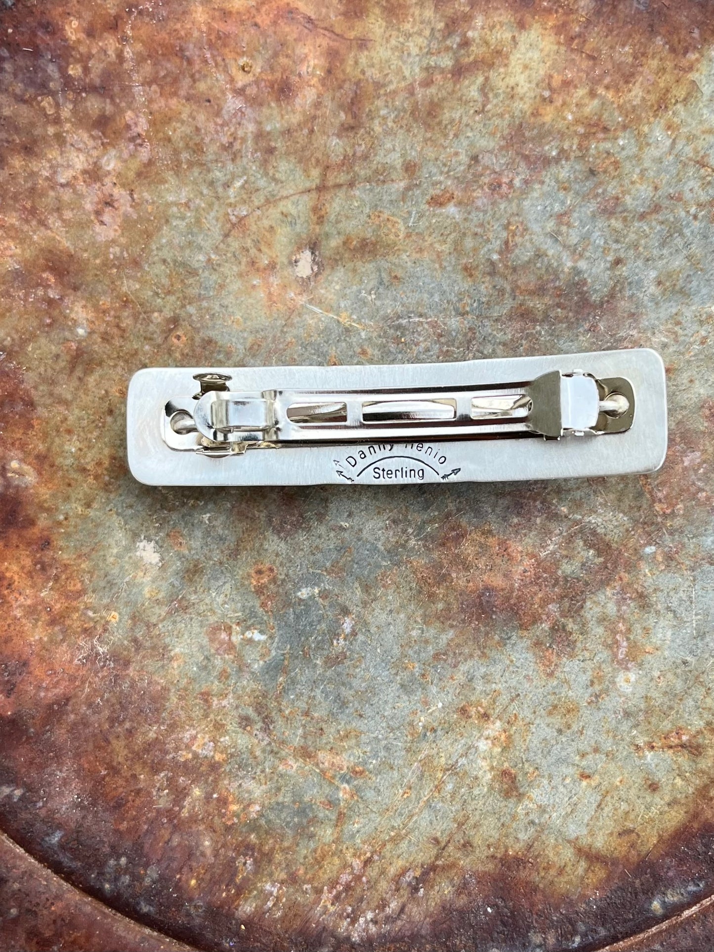 3 Stone Stamped Hair Barrette