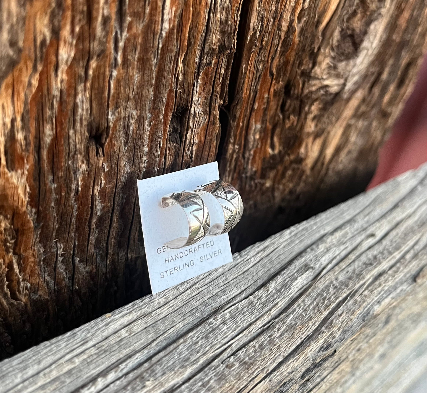 Stamped Hoop Earrings