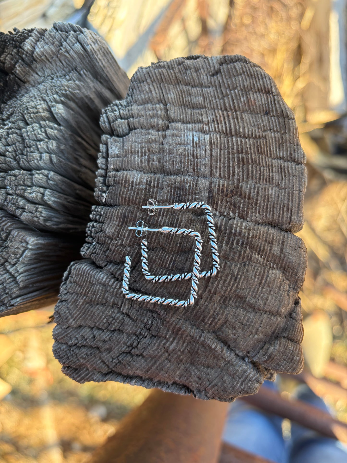 Rope Square Hoop Earrings