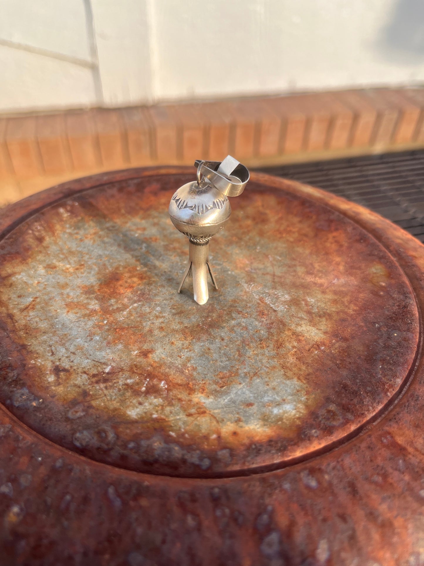 Stamped Blossom Pendant