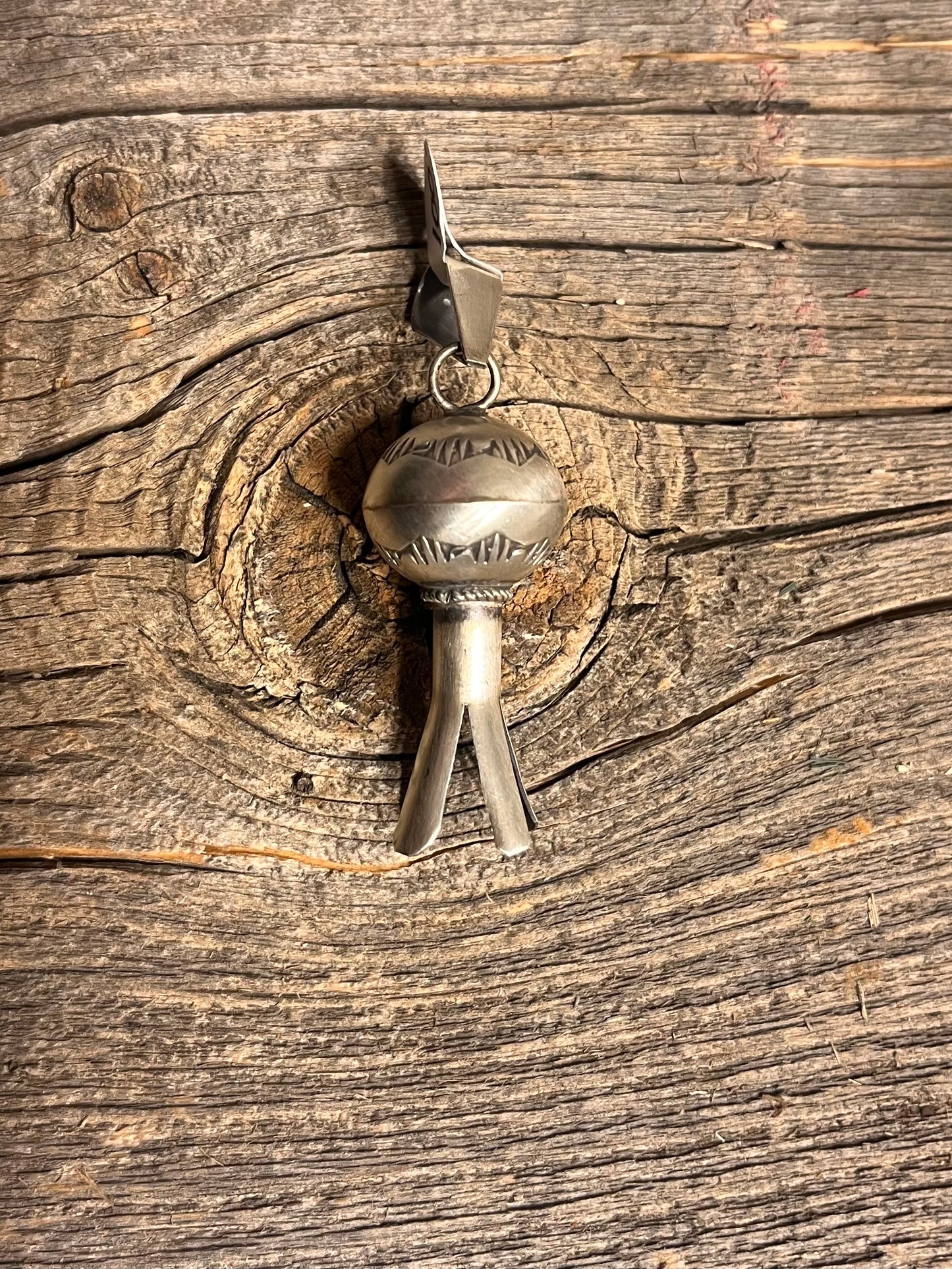 Stamped Blossom Pendant