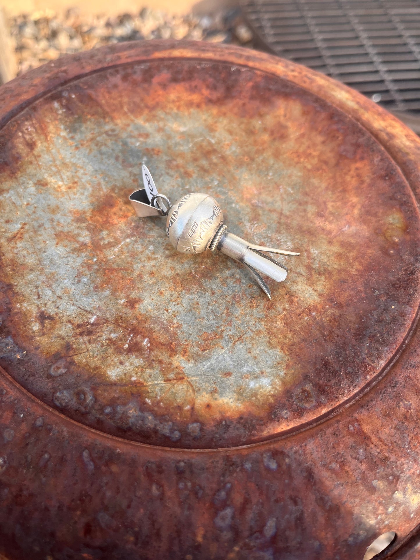 Stamped Blossom Pendant