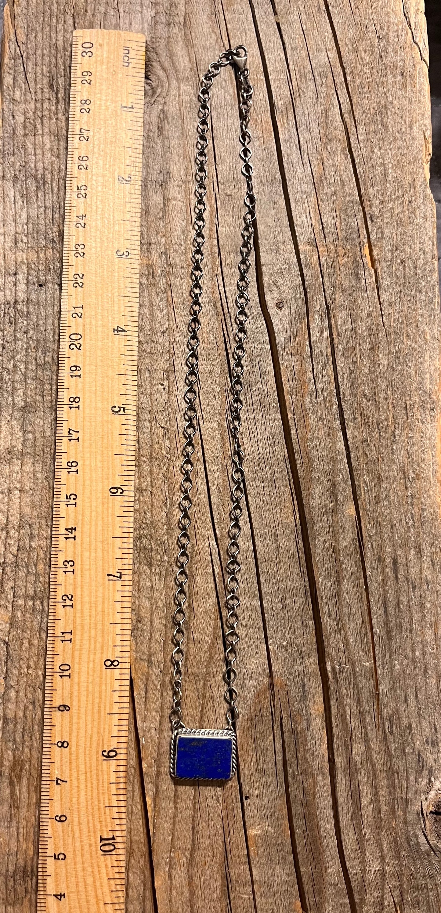 Blue Lapis Chain Necklace