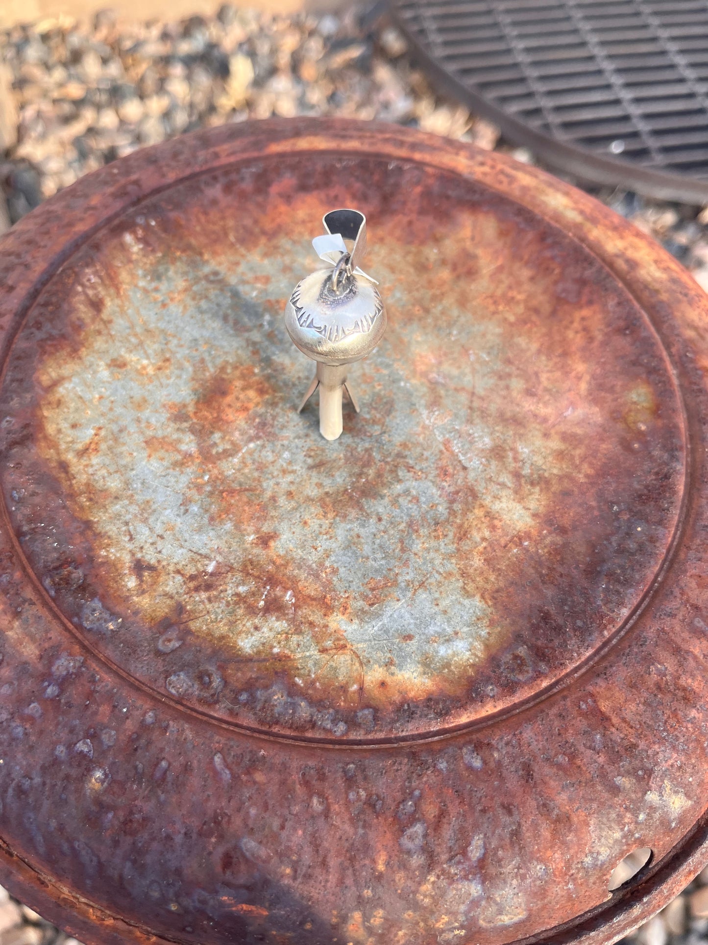 Stamped Blossom Pendant