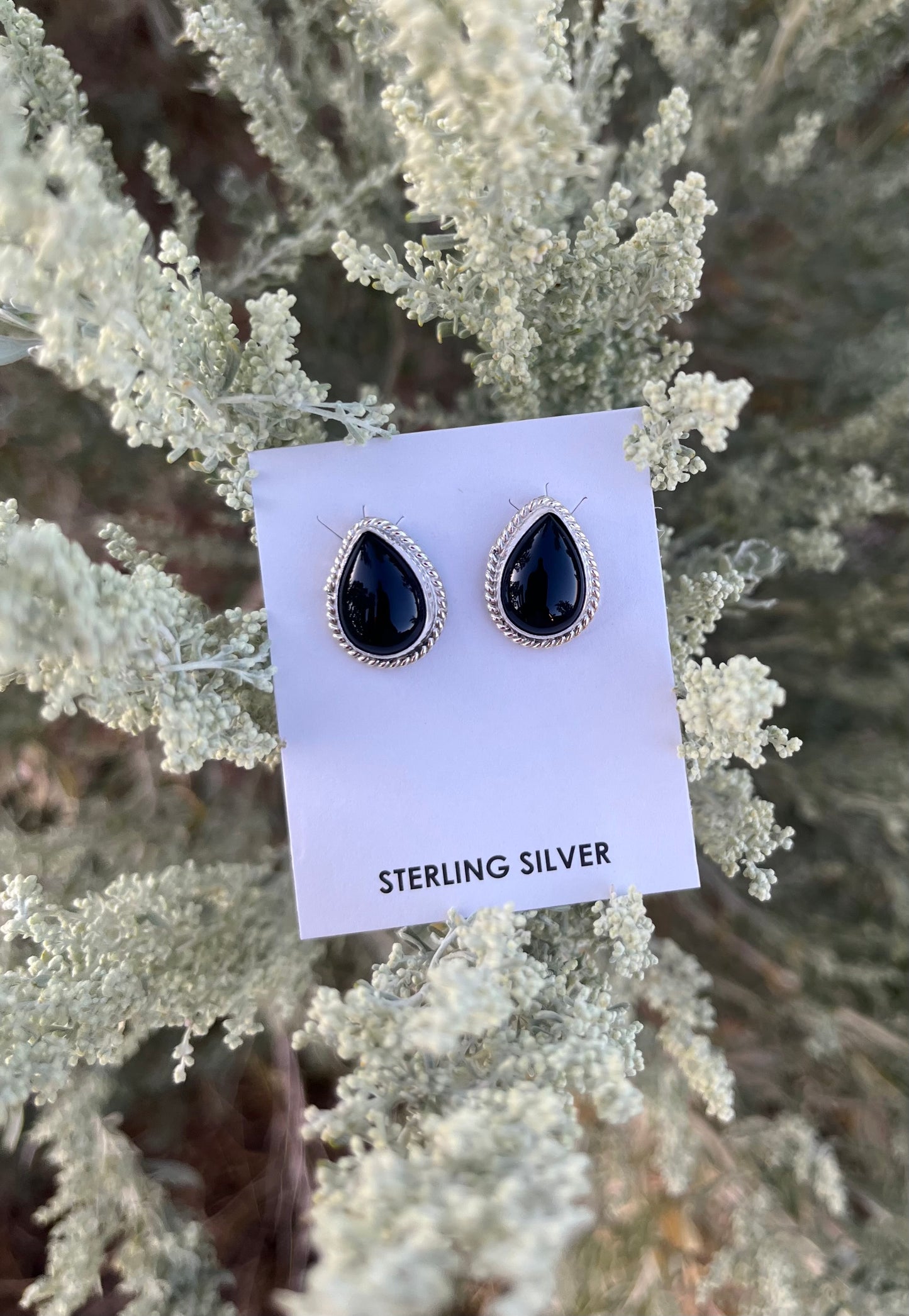 Onyx Teardrop Earrings
