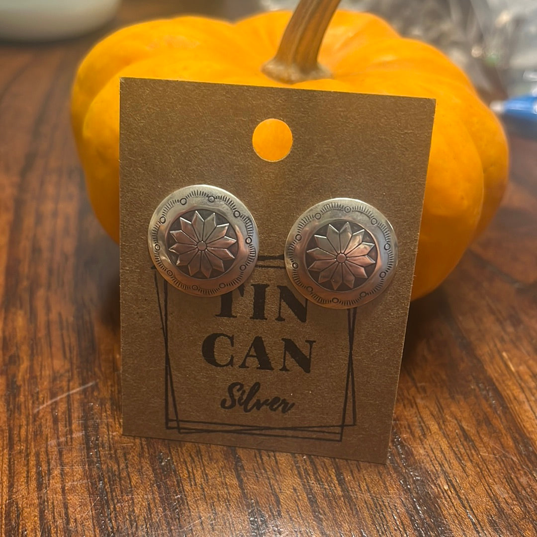 Western Concho Stud Earrings