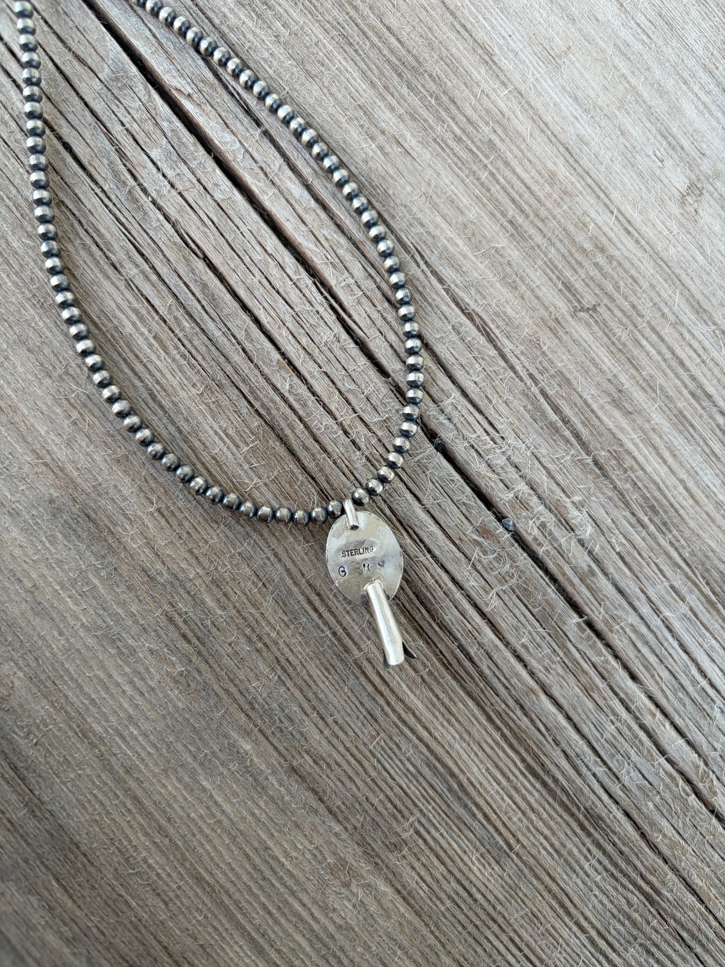Sonoran Gold Pendant on Pearl Necklace