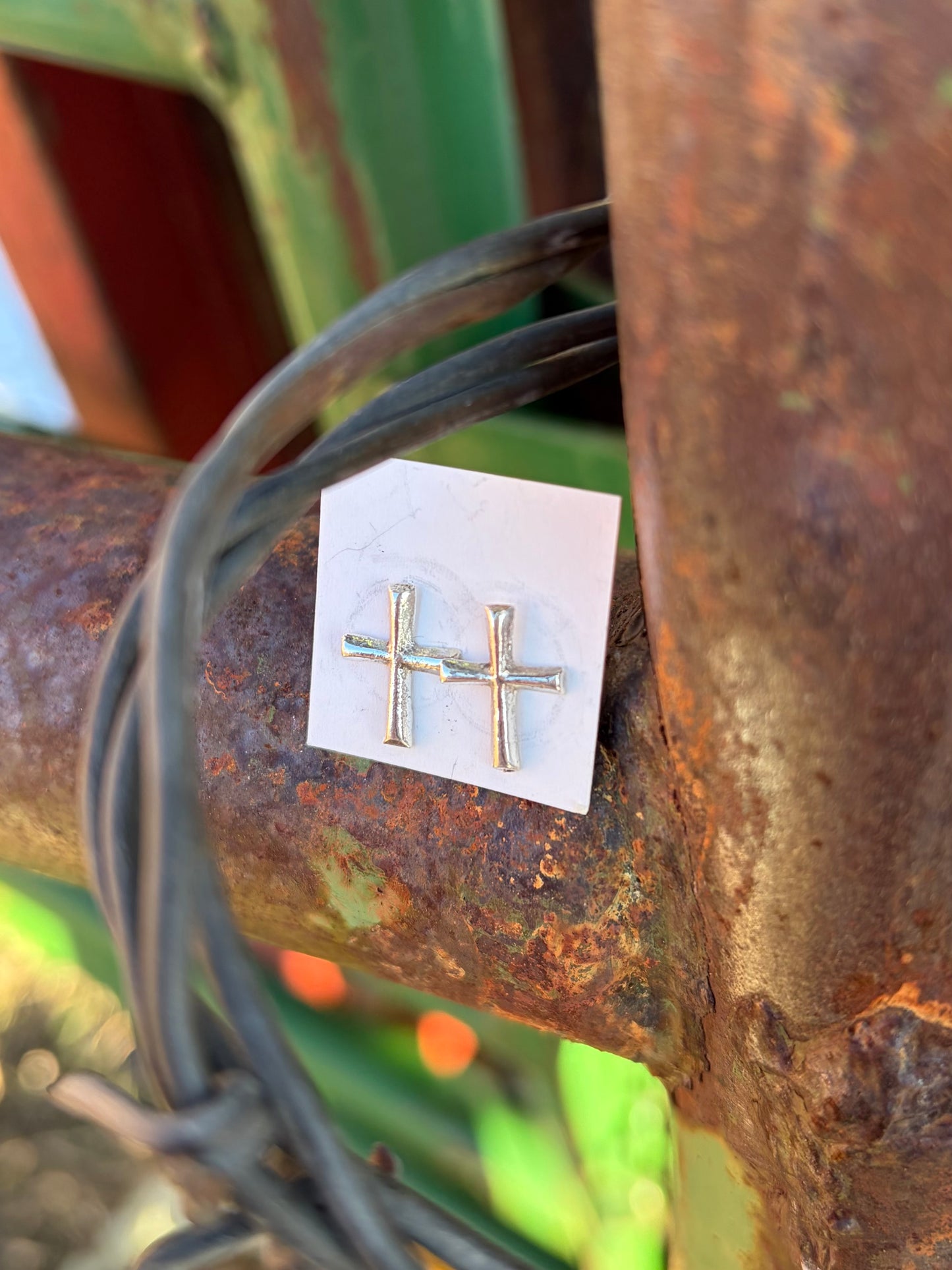 Cross Studs - medium size