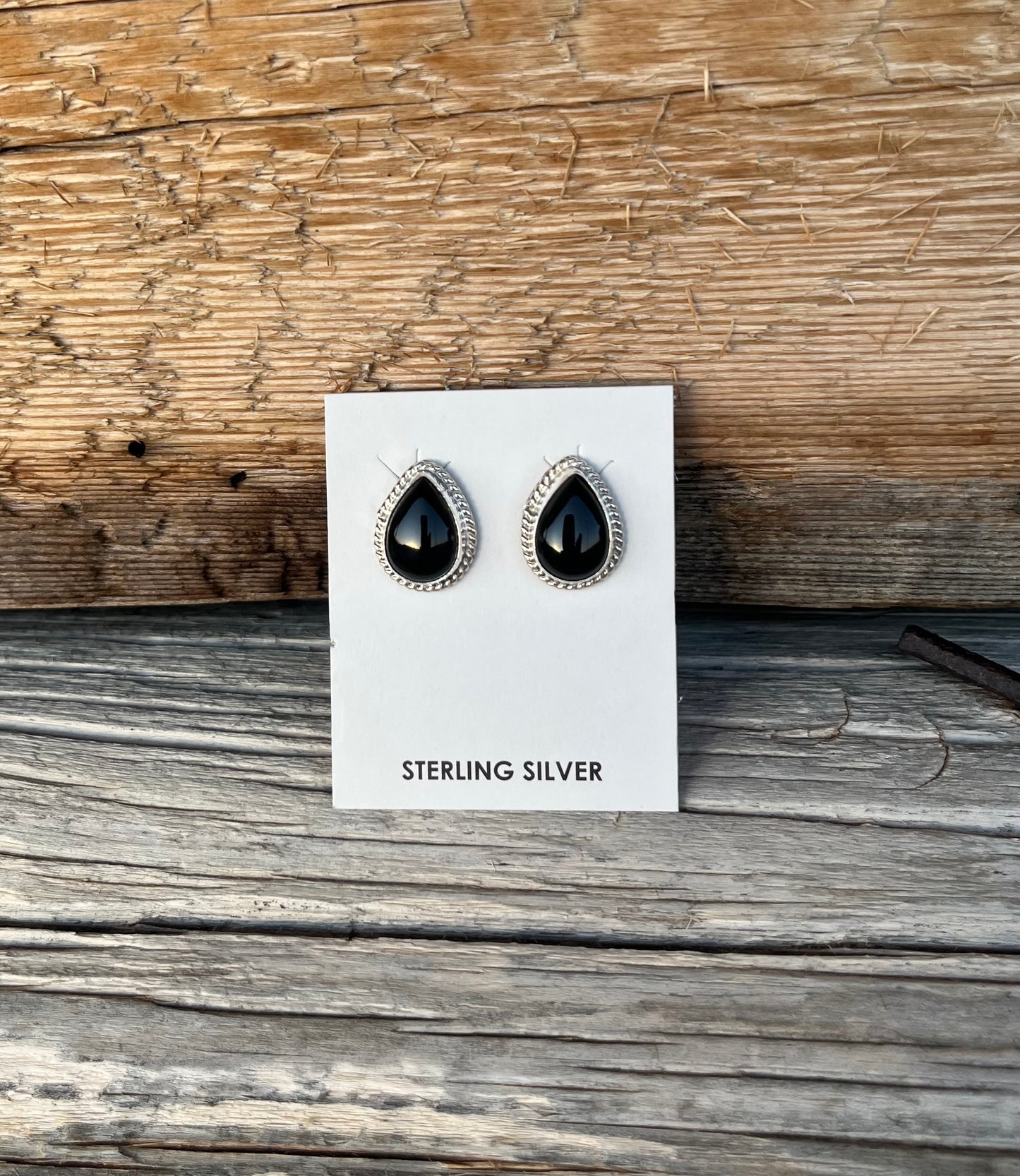 Onyx Teardrop Earrings