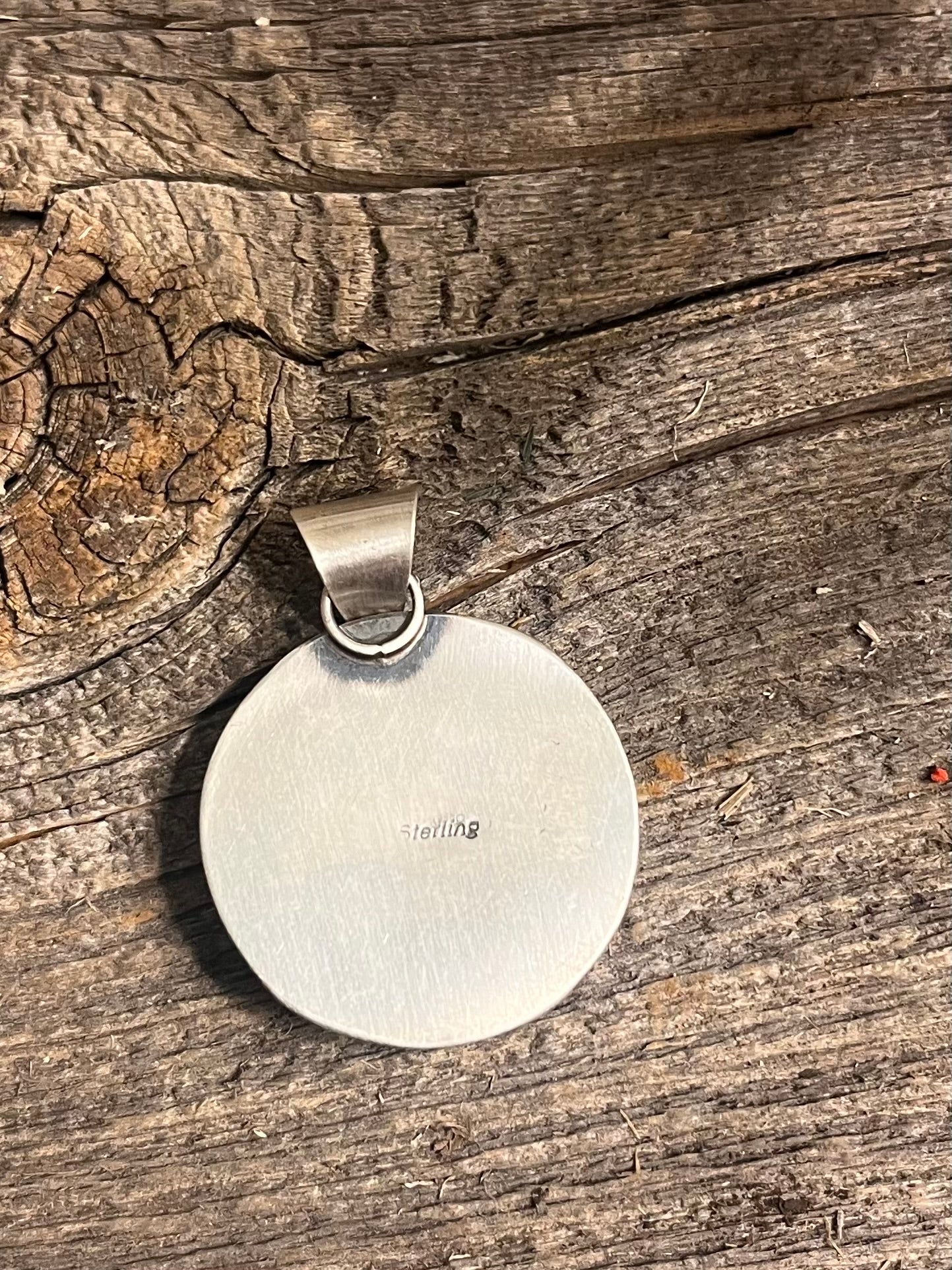Sky Blue Circle Turquoise Pendant
