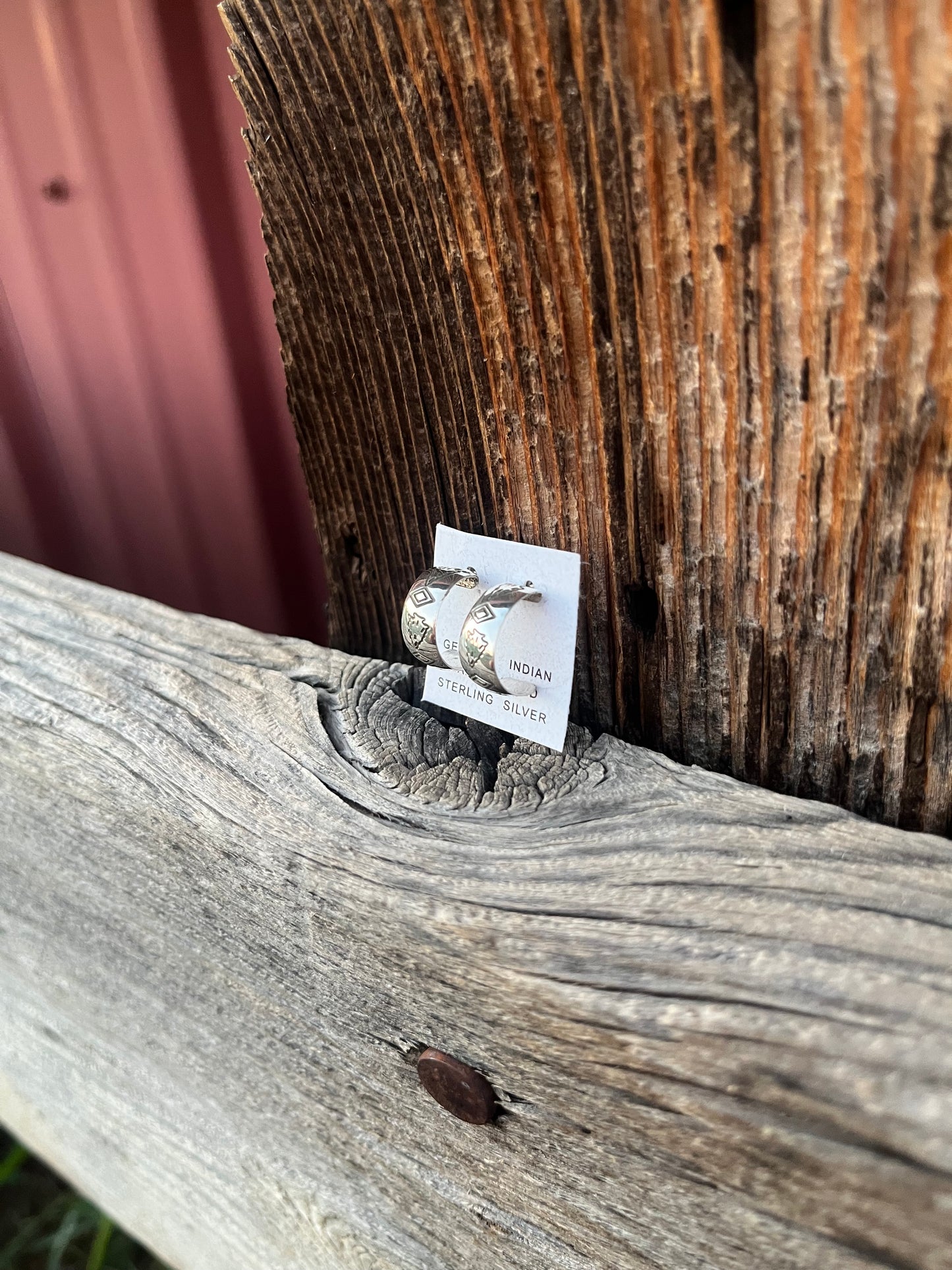 Arrowhead Stamped Hoop Earrings