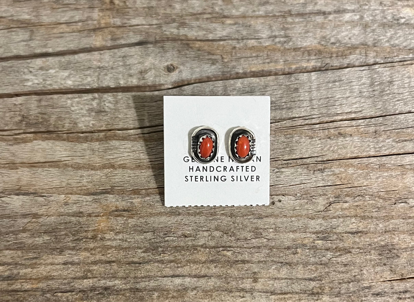 Coral Stud Earrings