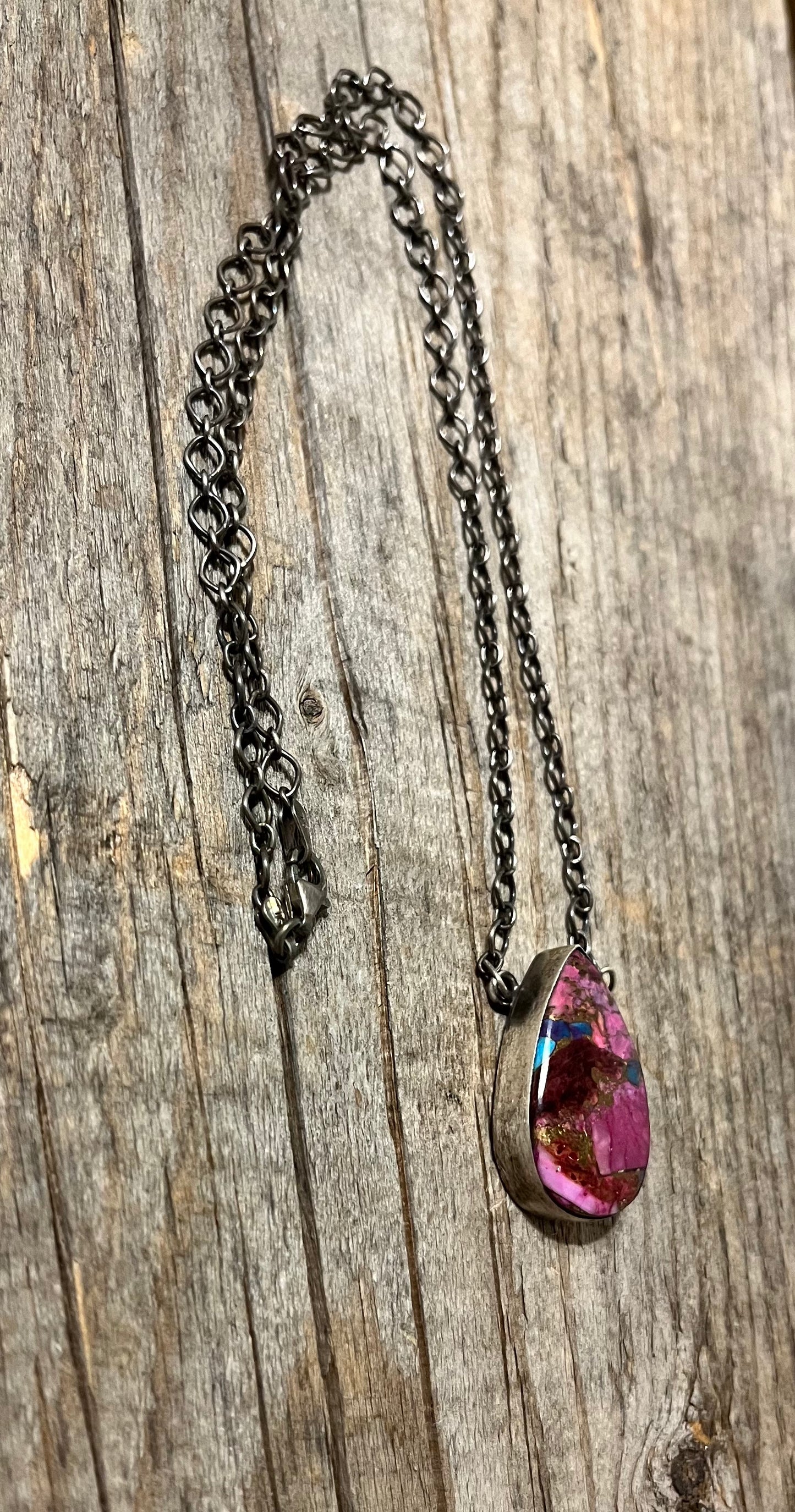 Big Mohave Teardrop Chain Necklace