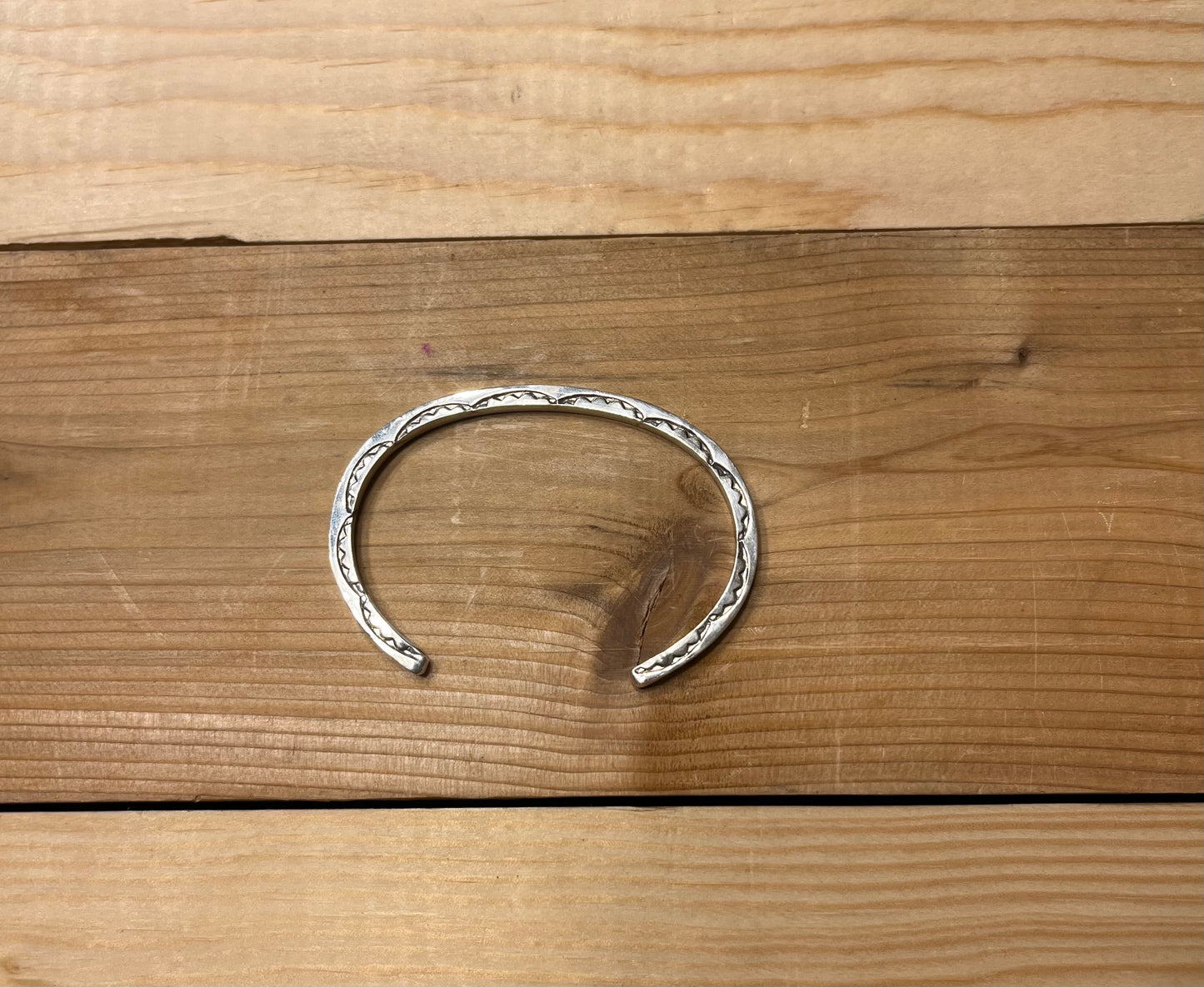 Thick Sterling Stamped Cuff
