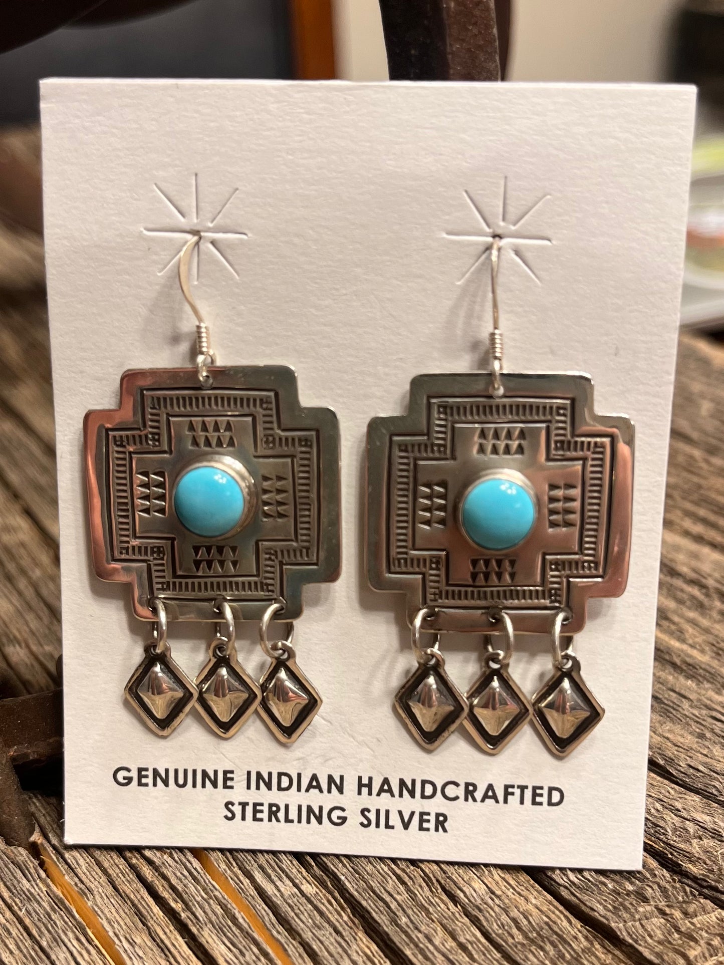 Sterling and Turquoise Dangle Earrings