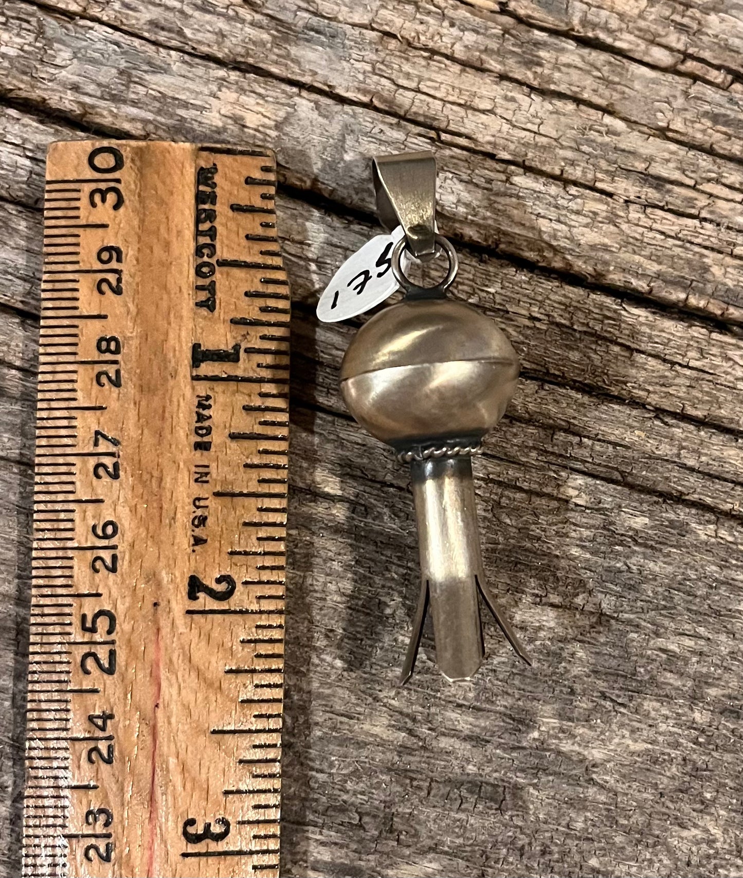 Sterling Squash Blossom Pendant