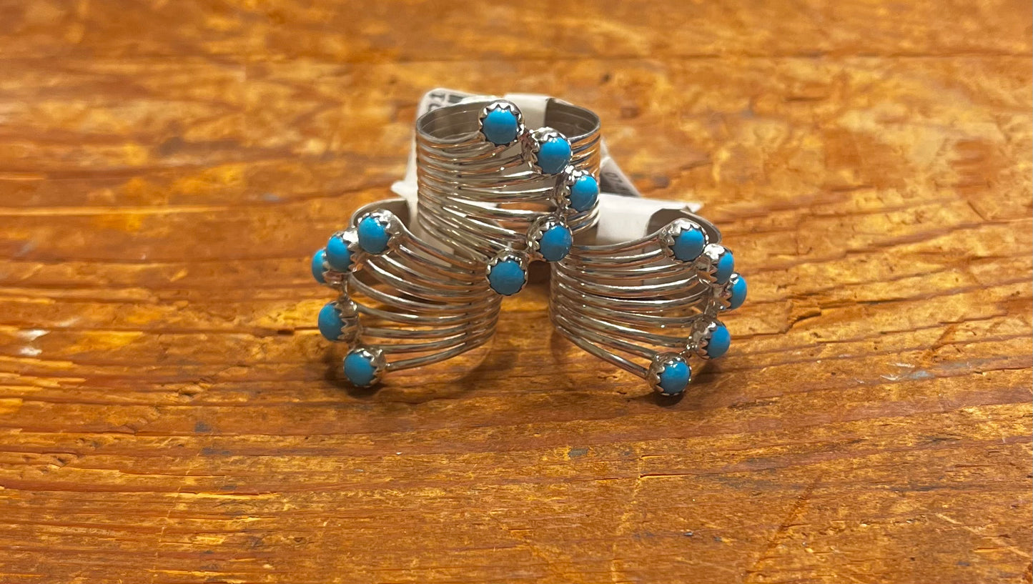 5 Stone Turquoise and Sterling Ring
