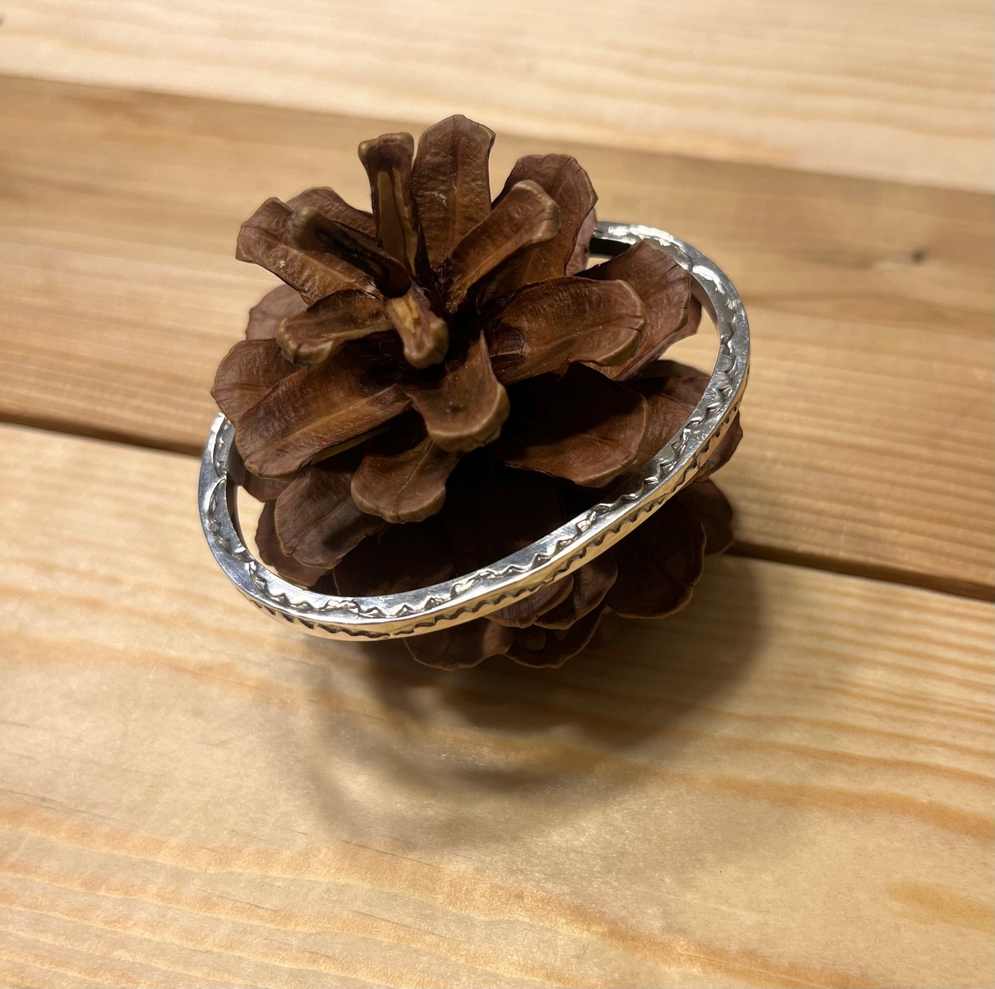Thick Sterling Stamped Cuff