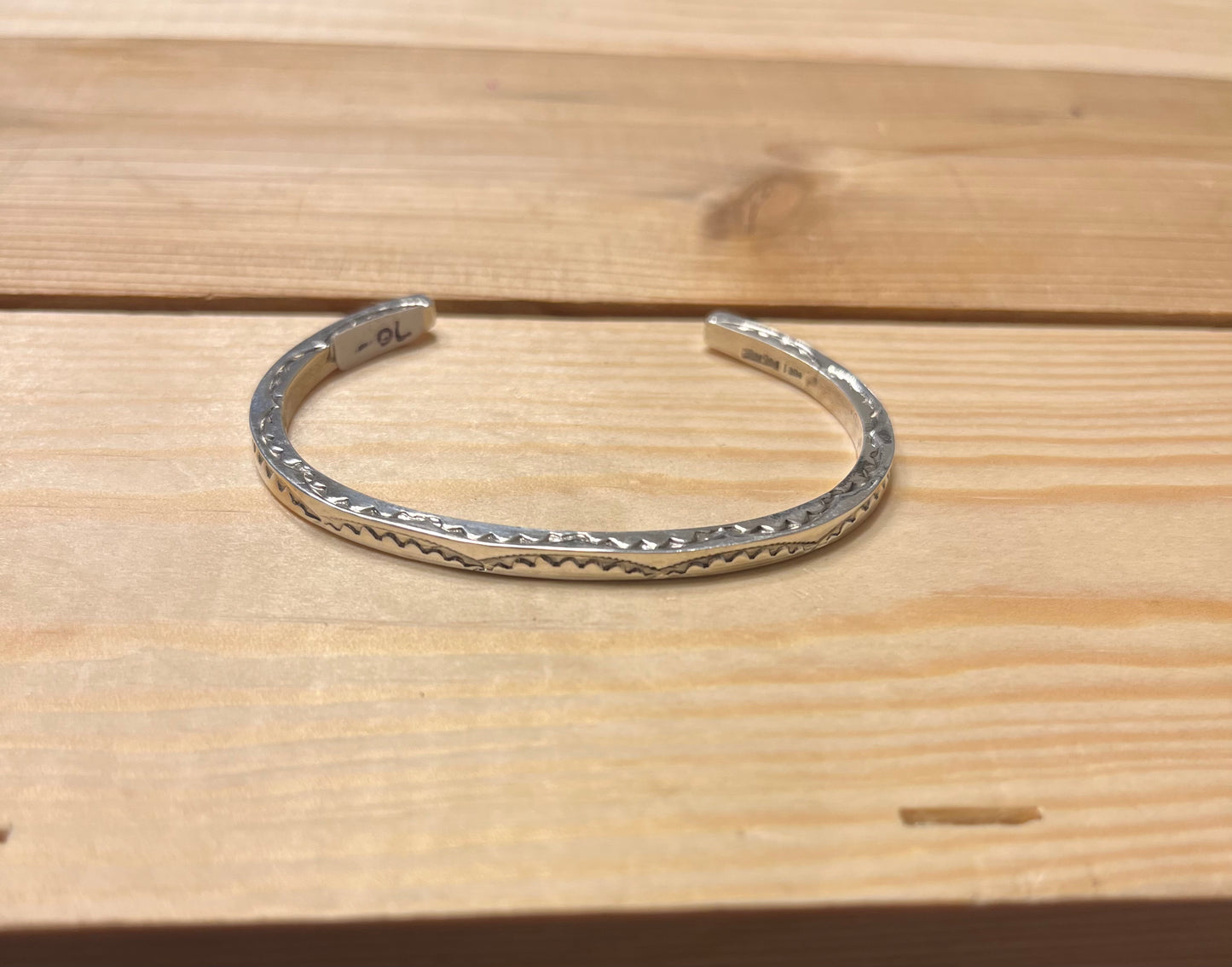 Thick Sterling Stamped Cuff