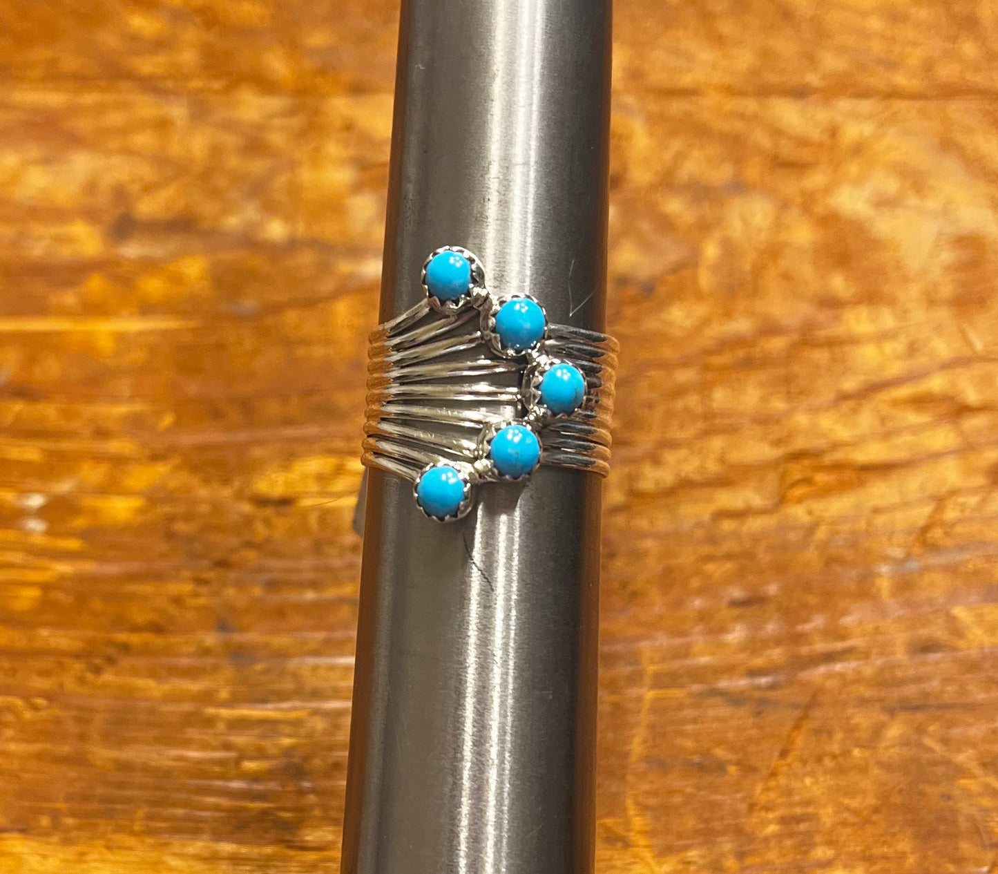 5 Stone Turquoise and Sterling Ring