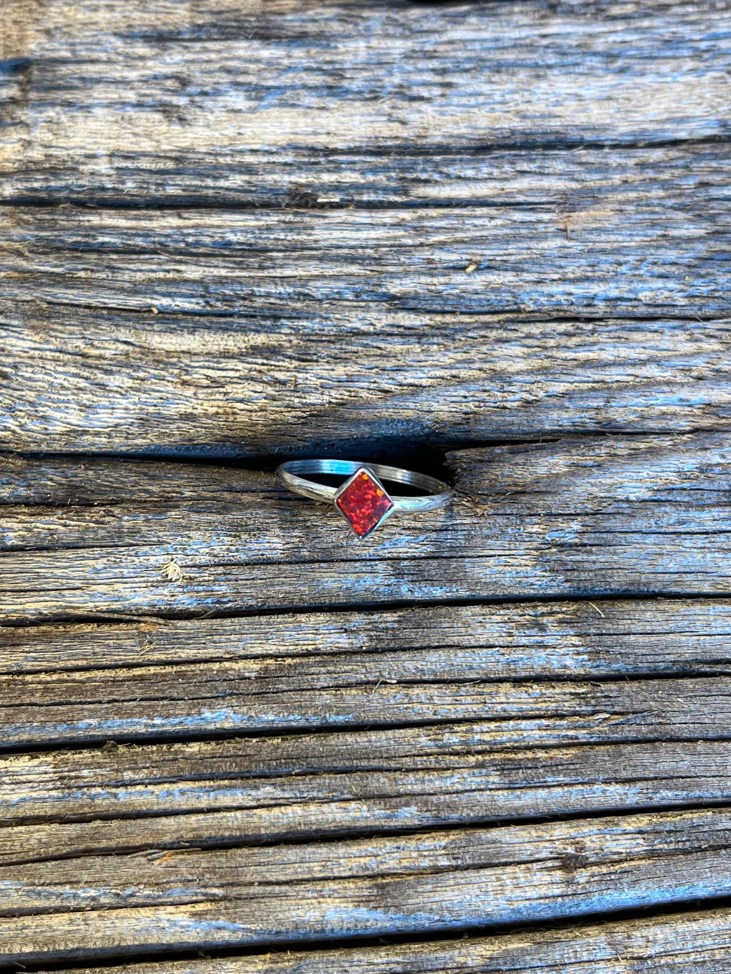 Fire Red Opal Ring