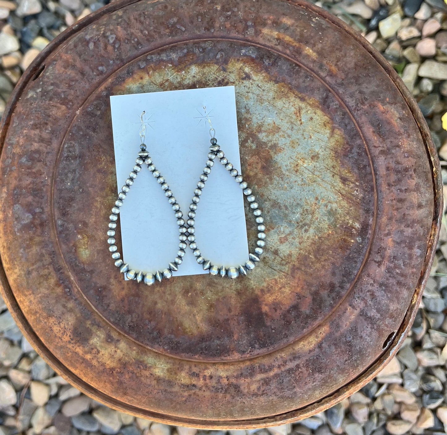 Navajo Pearl Teardrop Earrings