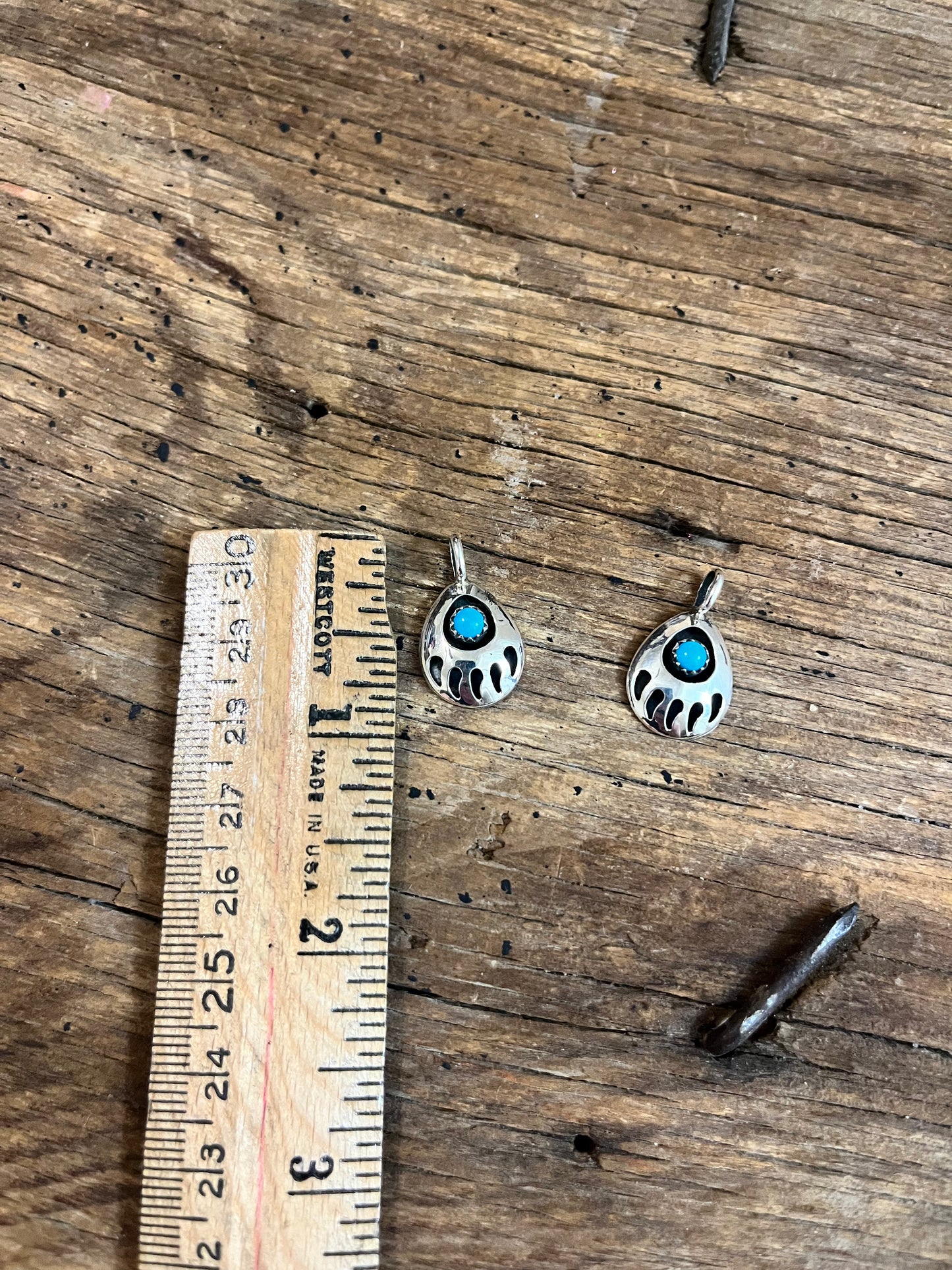 Traditional Bear Paw with Turquoise Pendant