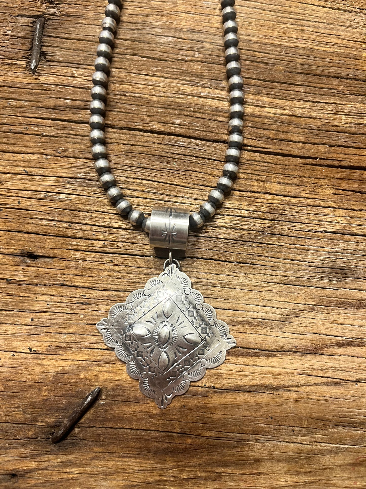 Big Bale Stamped Concho Pendant