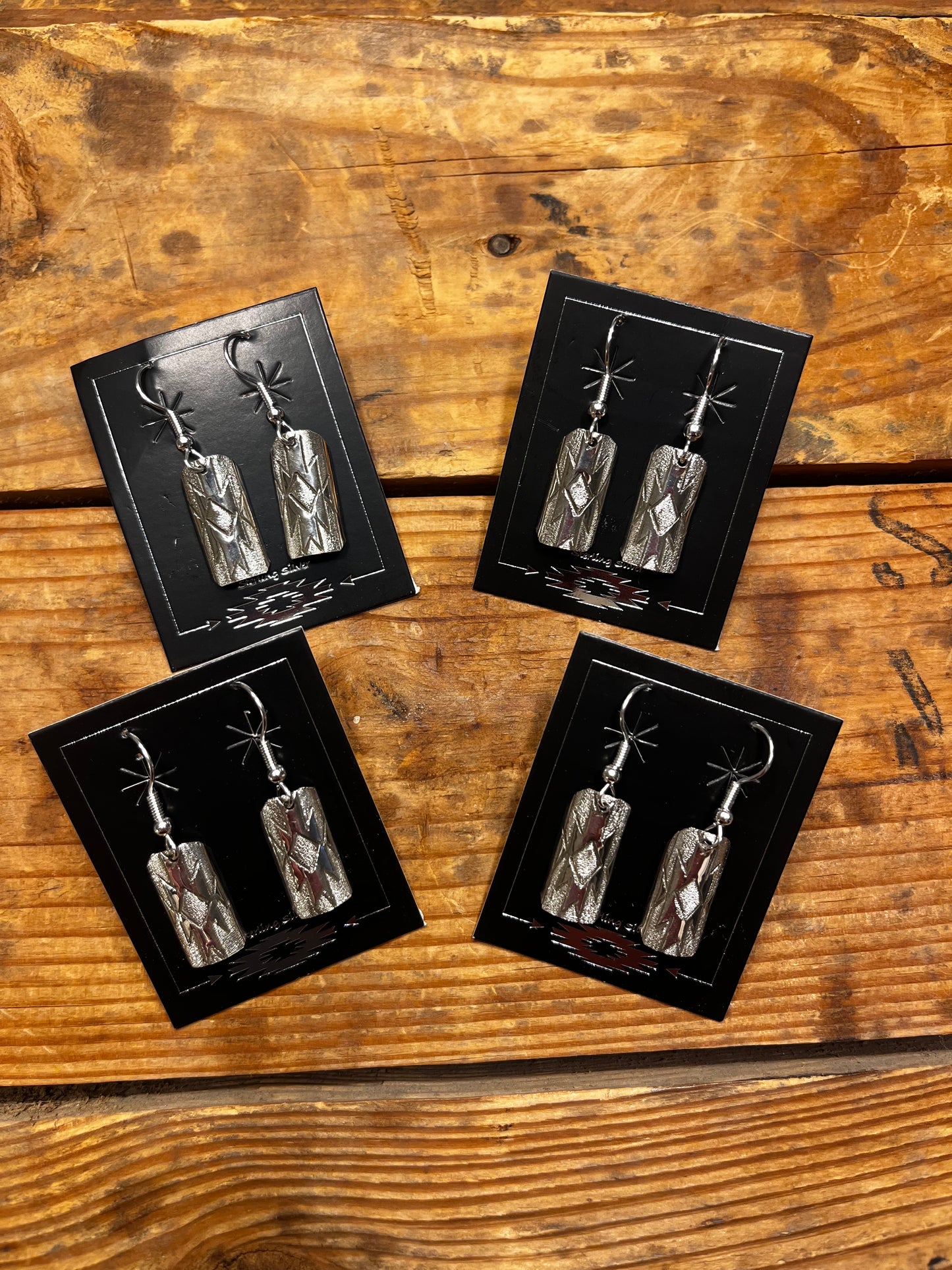 Small Etched Earrings