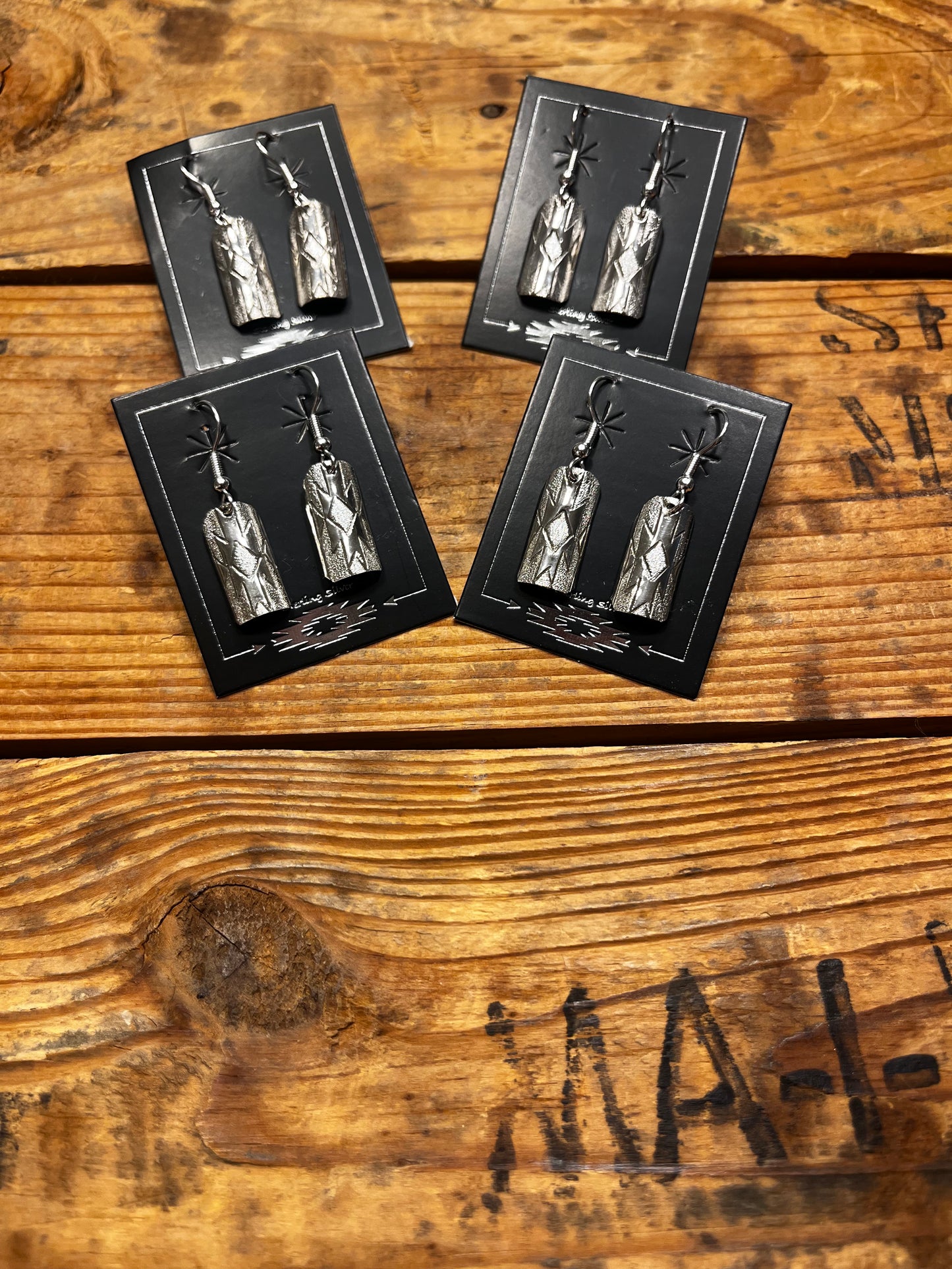 Small Etched Earrings