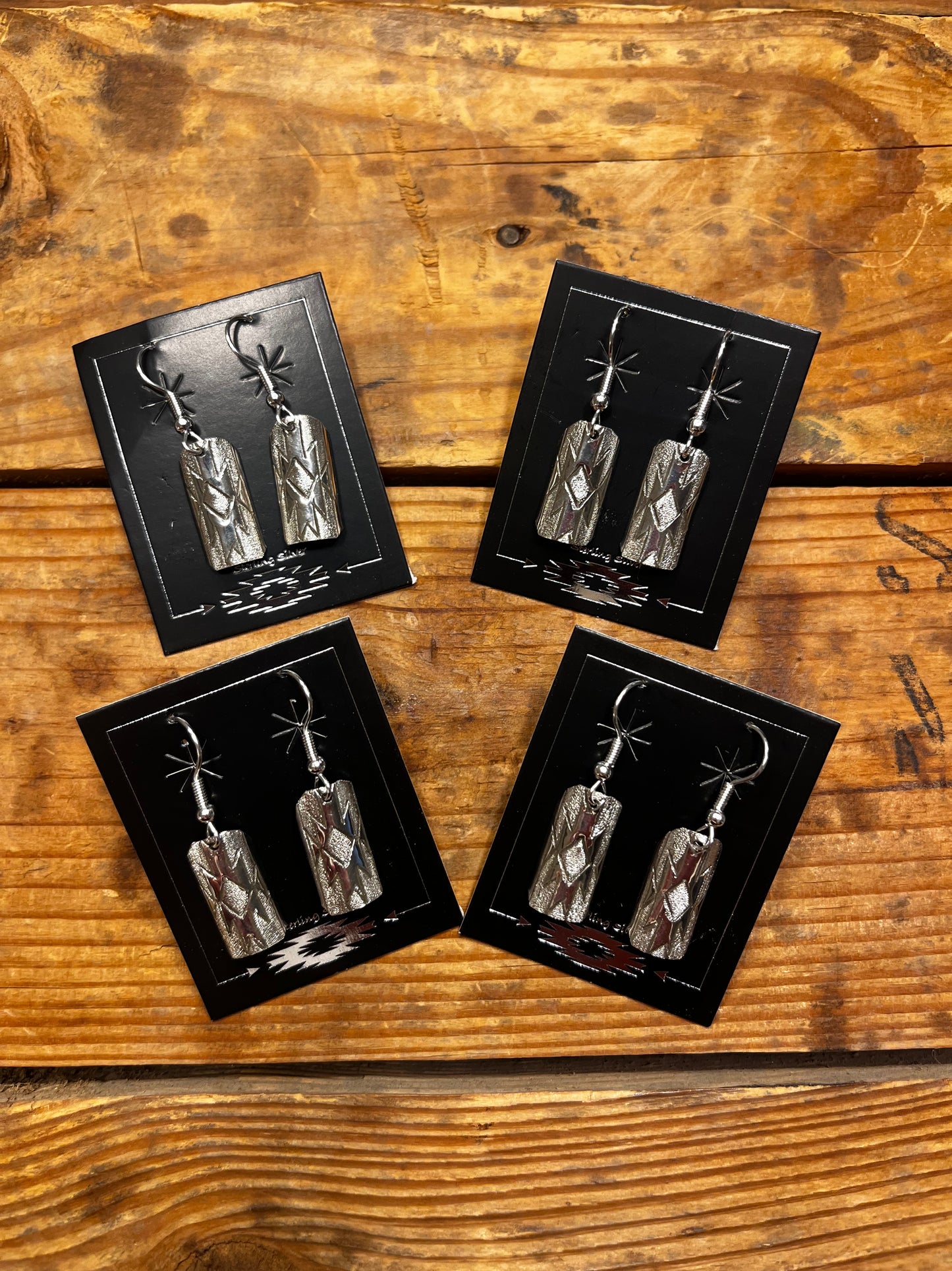 Small Etched Earrings