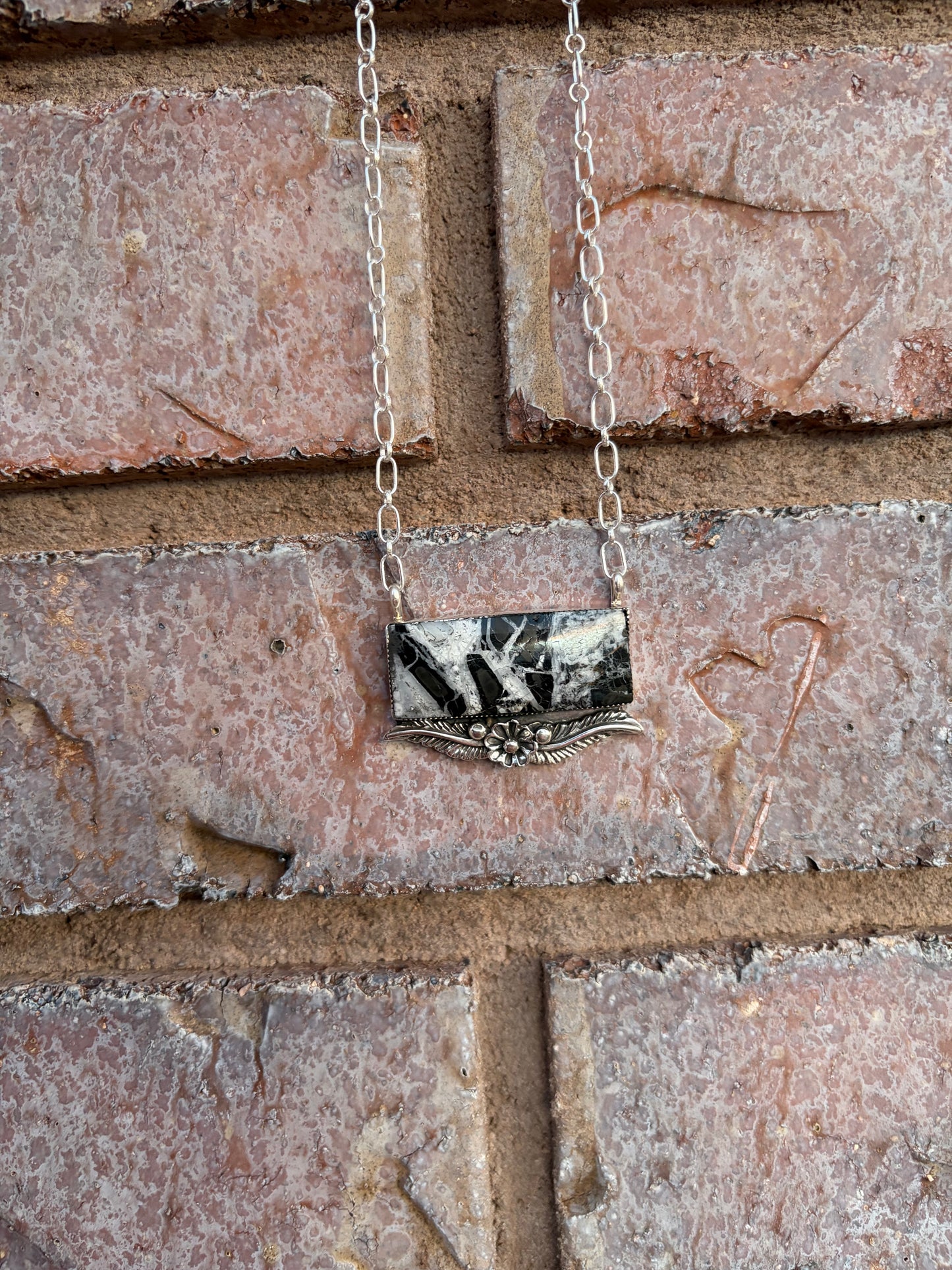White Buffalo Bar Necklace