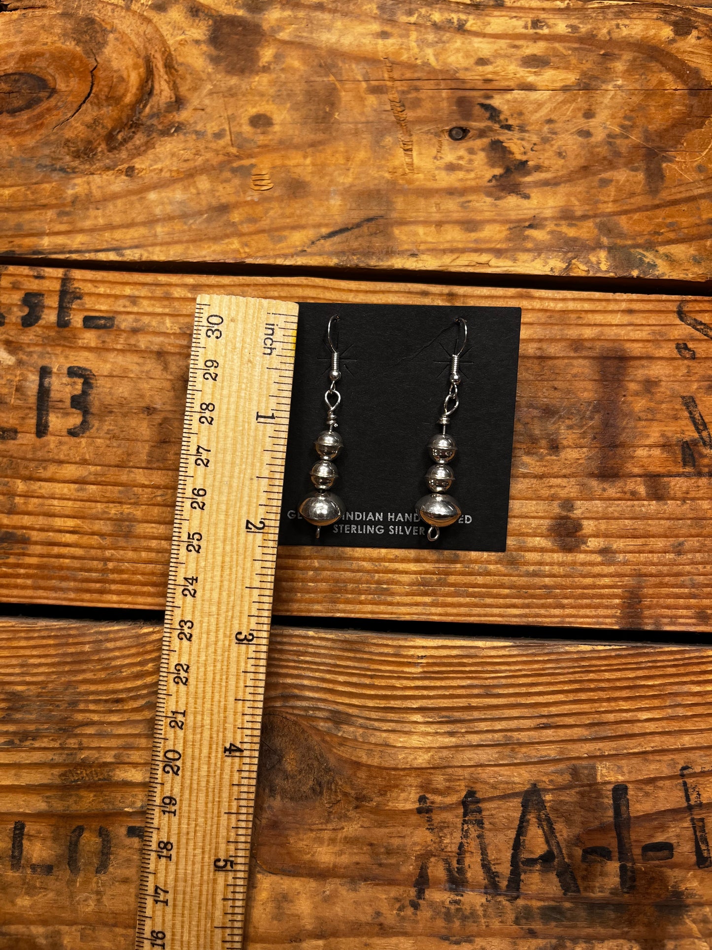Fancy Traditional Navajo Pearl Earrings