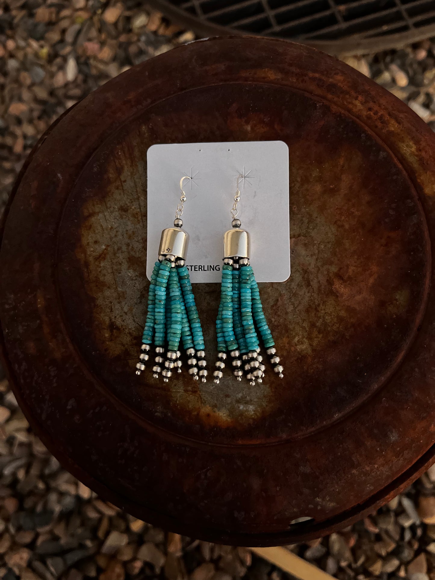 Turquoise Tassel Earrings