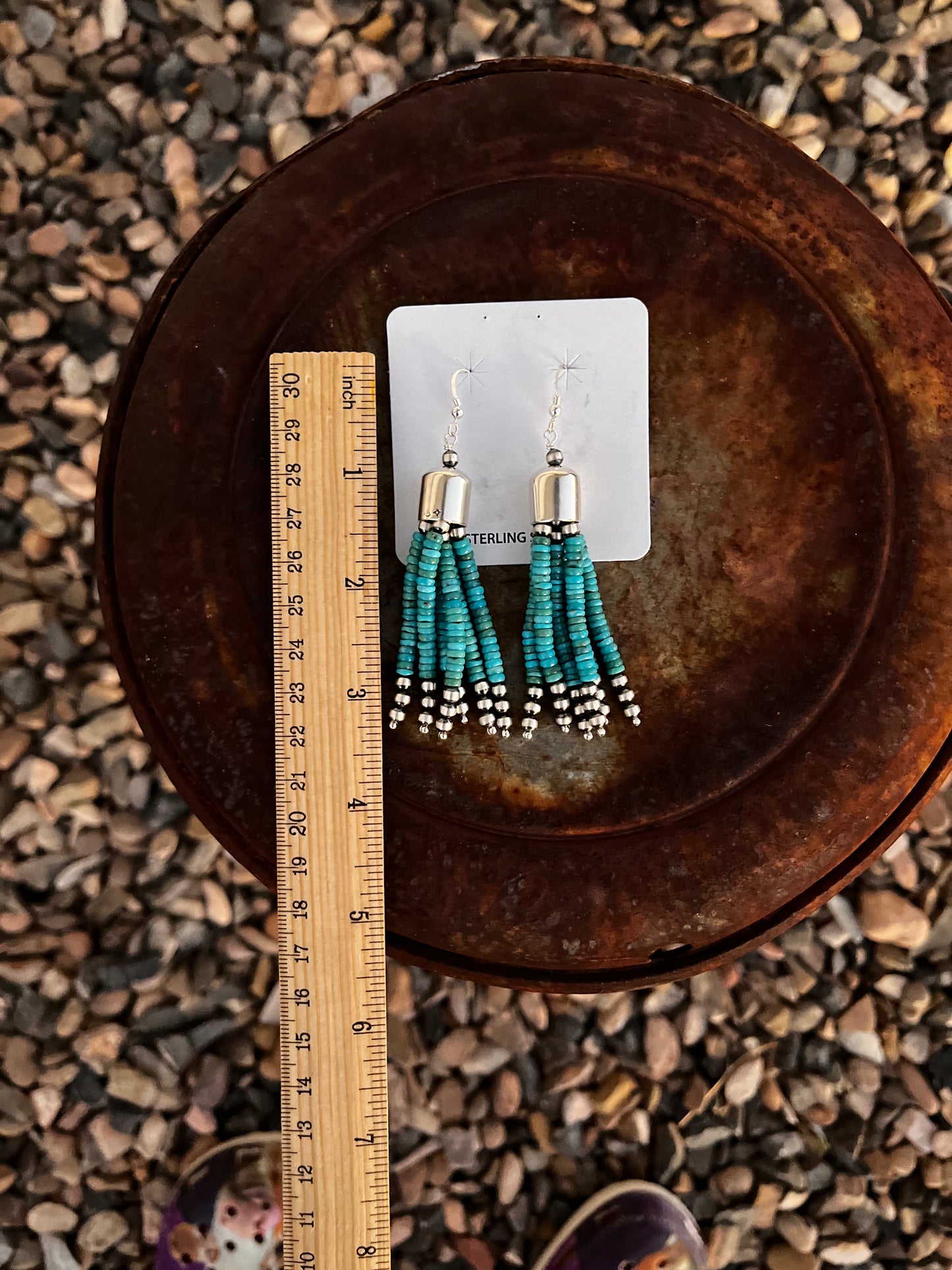 Turquoise Tassel Earrings