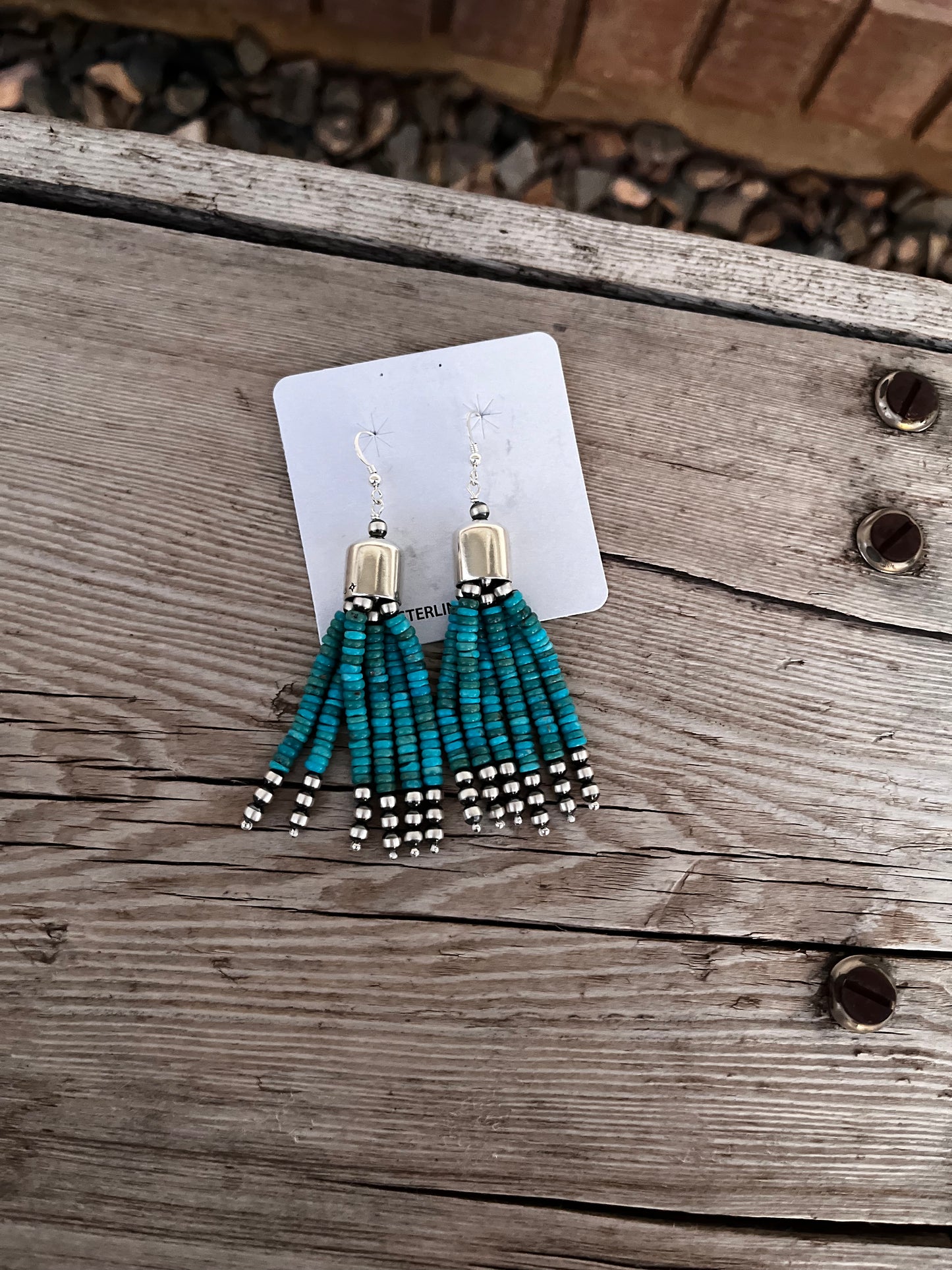 Turquoise Tassel Earrings