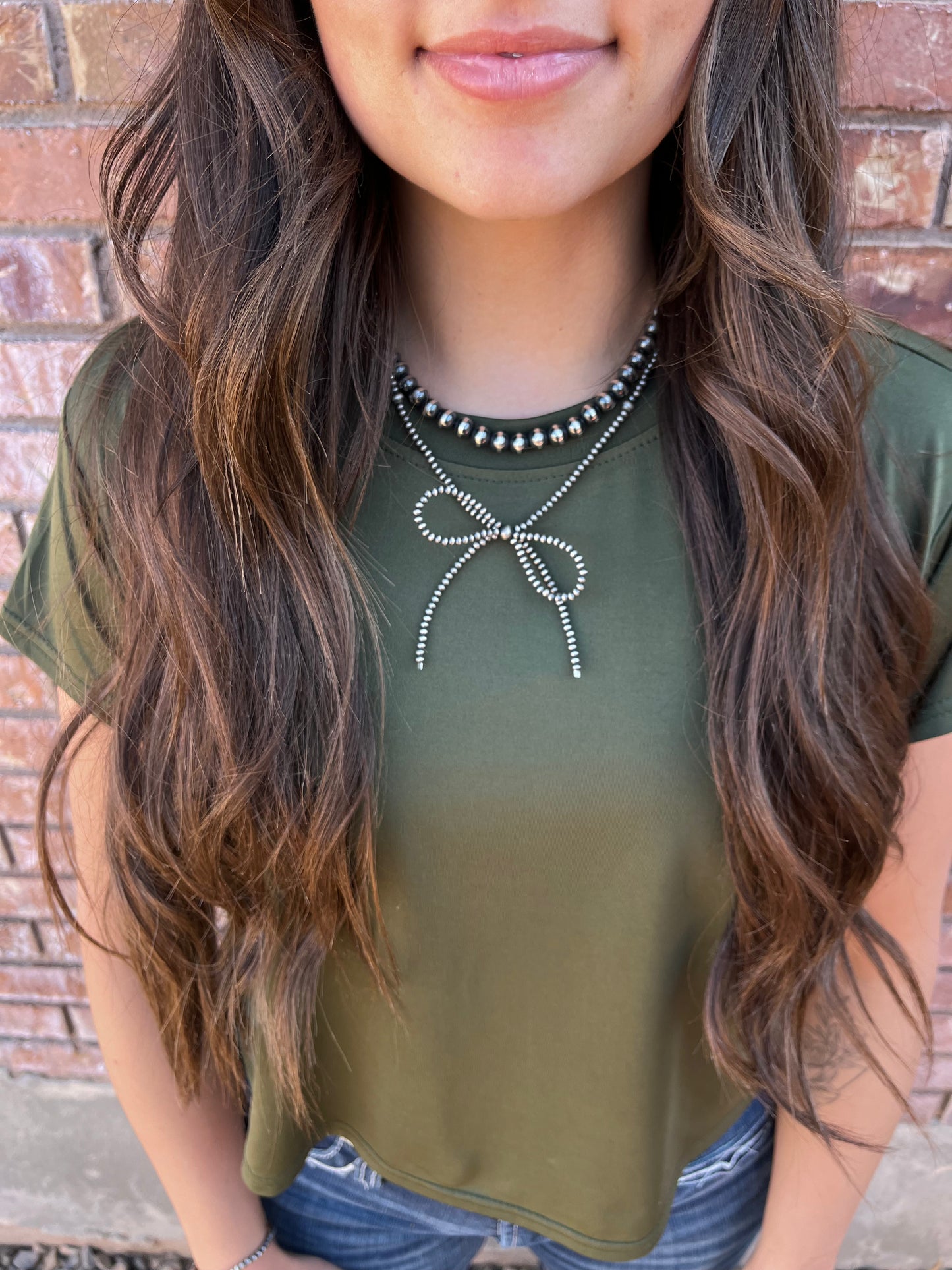 Bow Pearl Necklace