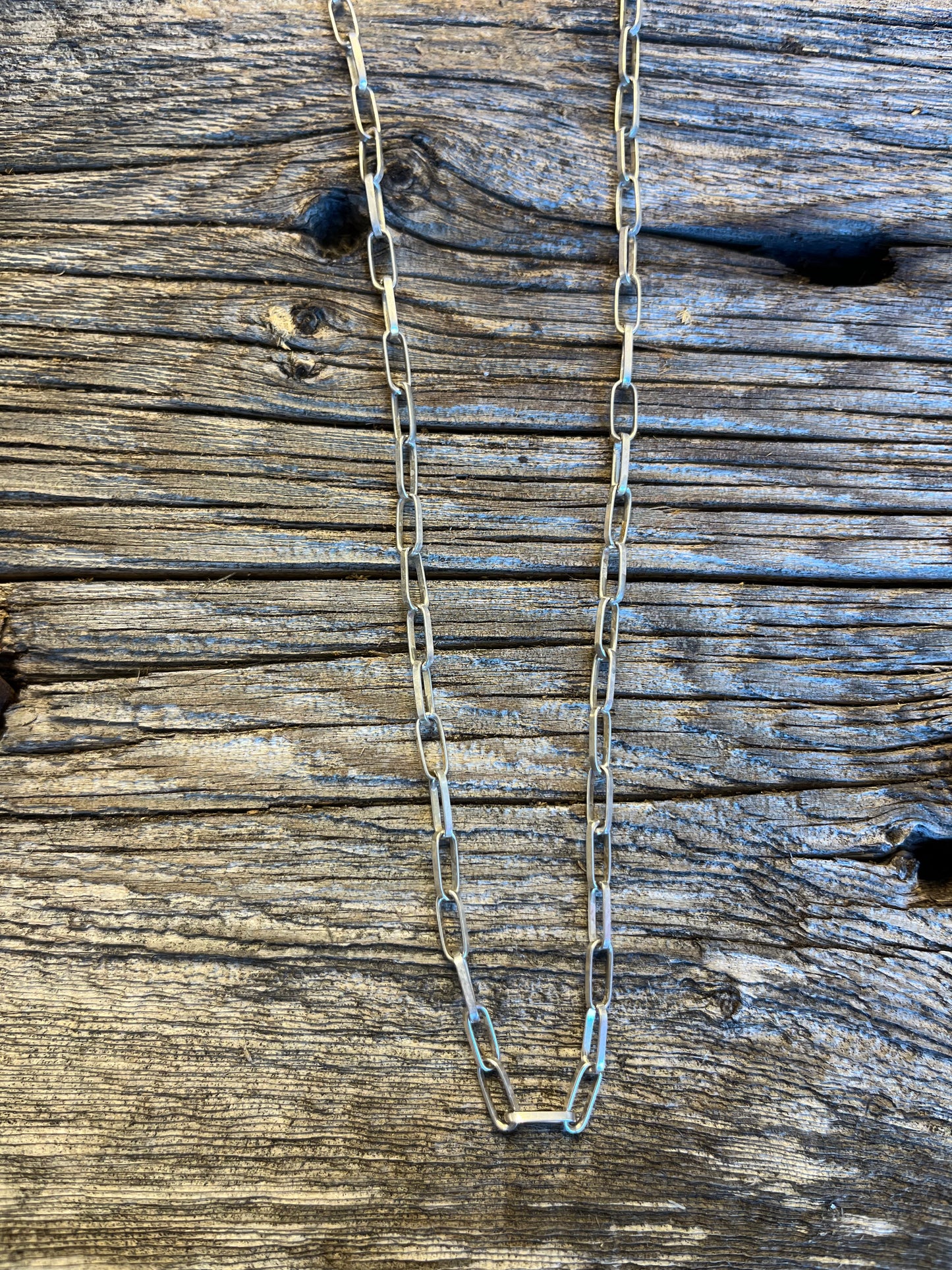 Handmade Sterling Paperclip Chain Necklace