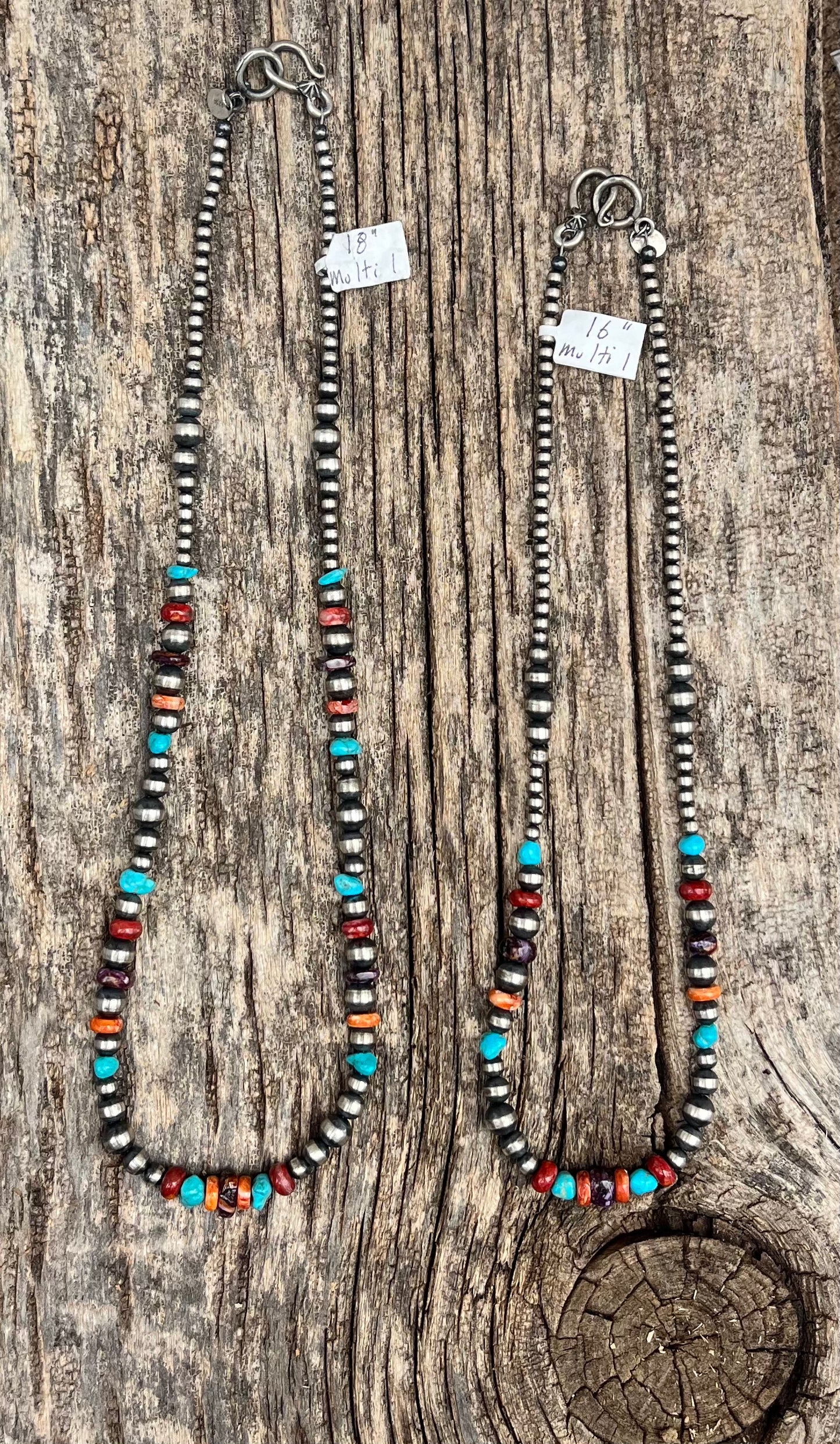 Navajo Pearl + Multi-Stone Necklace