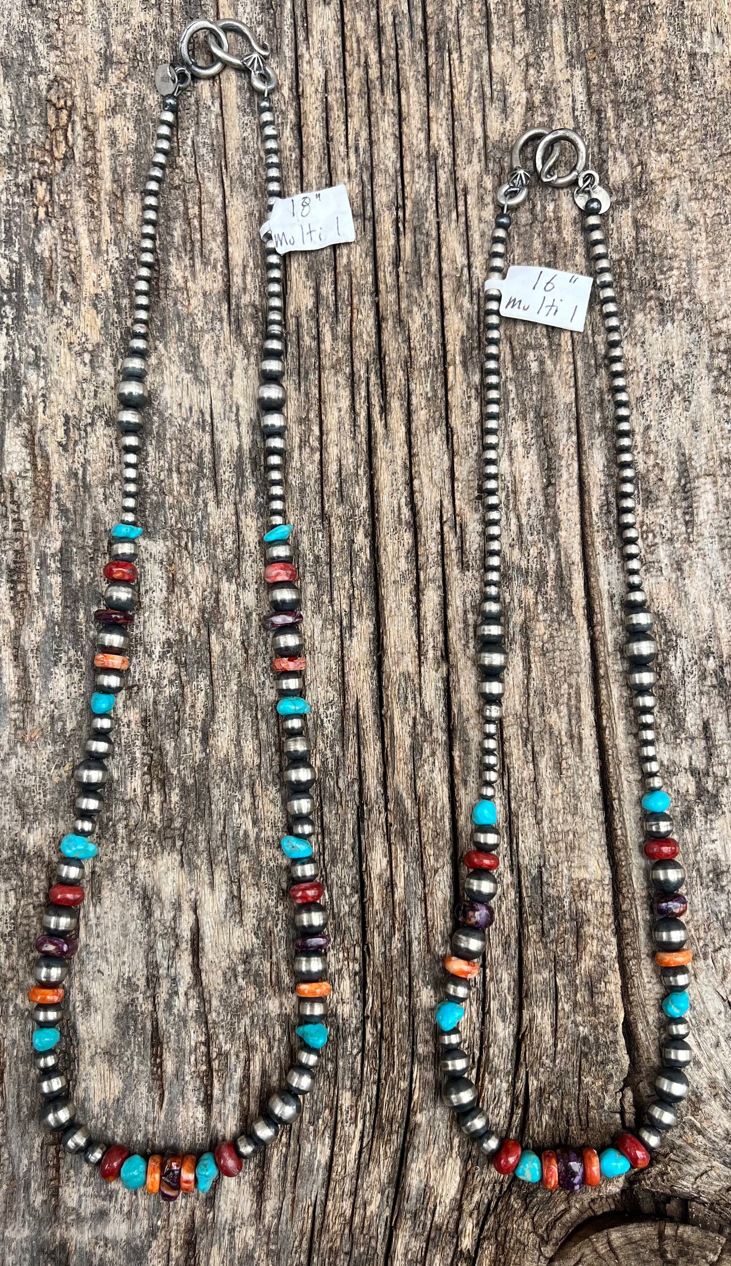 Navajo Pearl + Multi-Stone Necklace