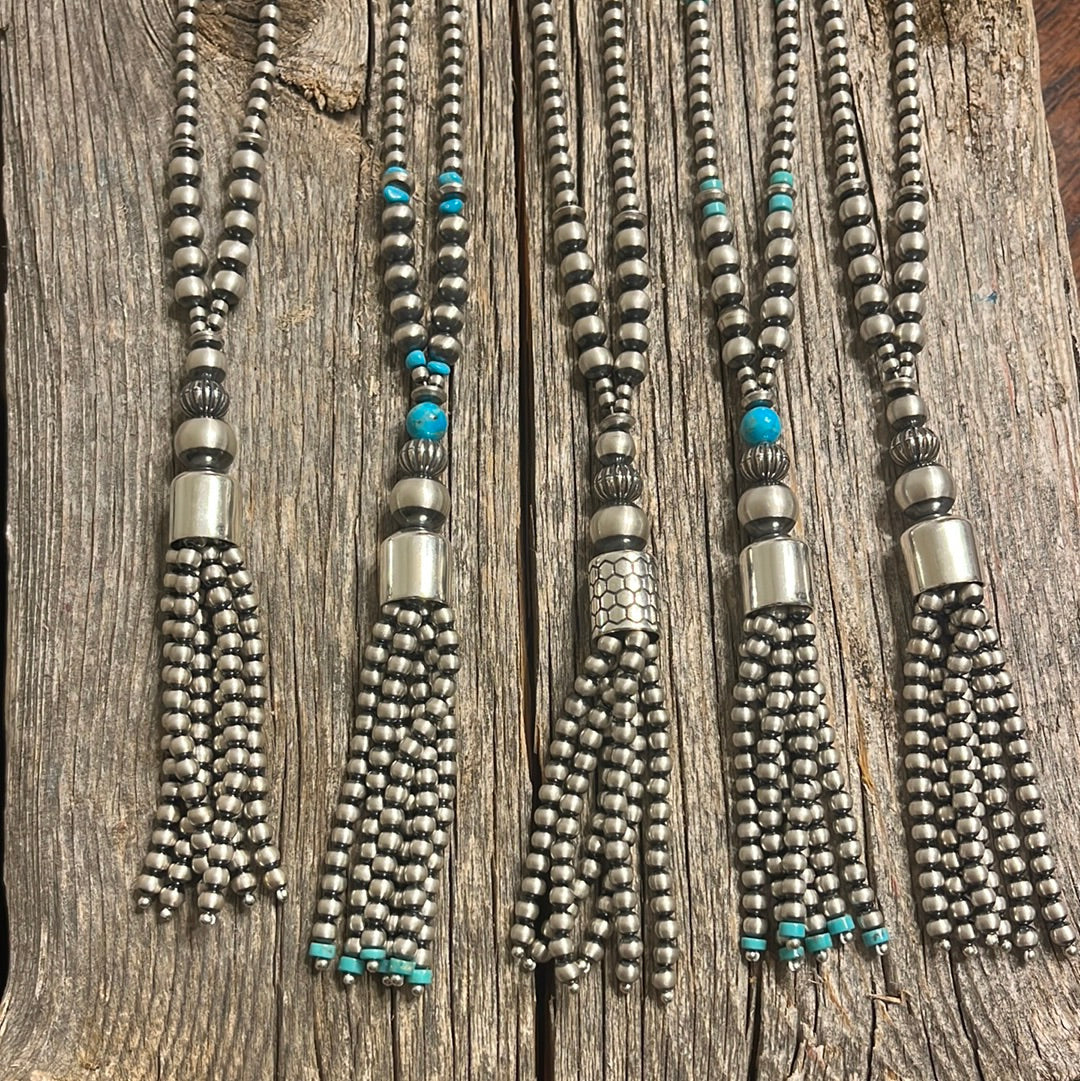 Navajo Pearl Tassel Necklace