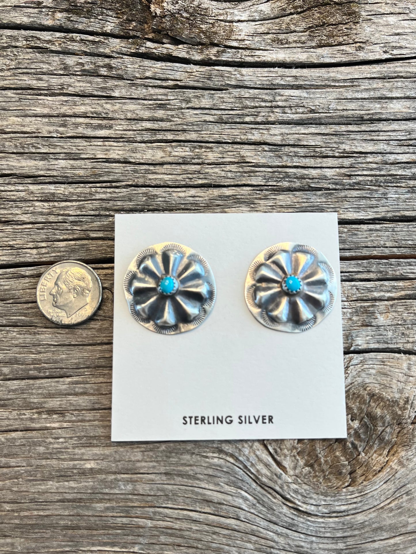 Bigger Concho with Turquoise Earrings