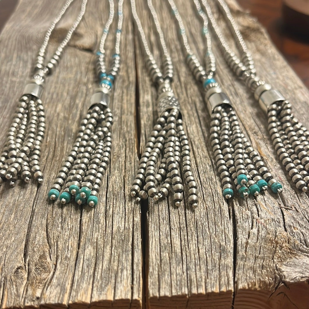 Navajo Pearl Tassel Necklace
