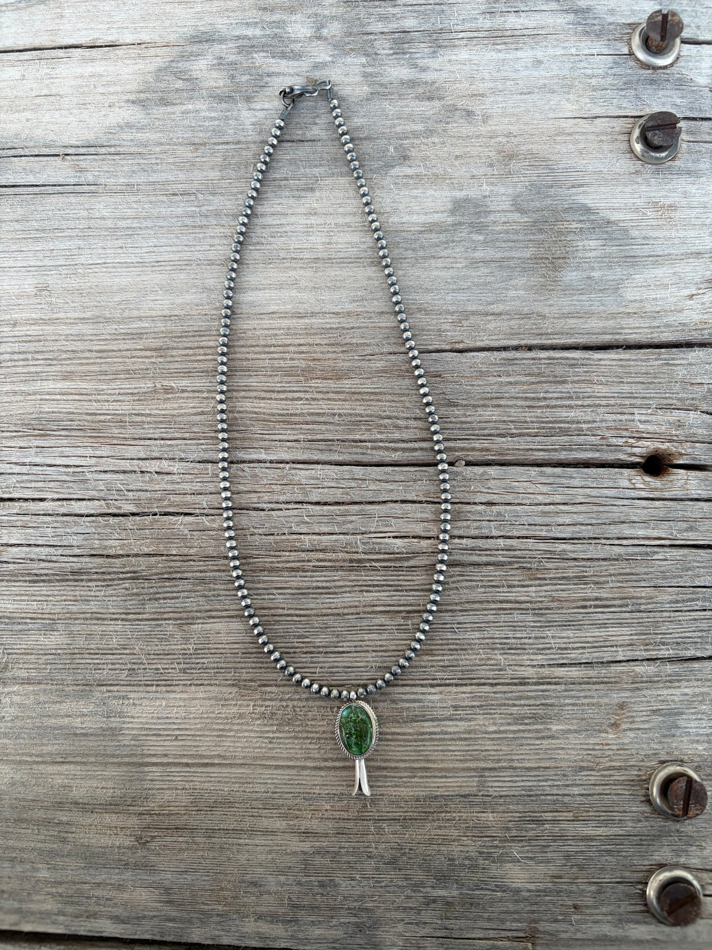 Sonoran Gold Pendant on Pearl Necklace