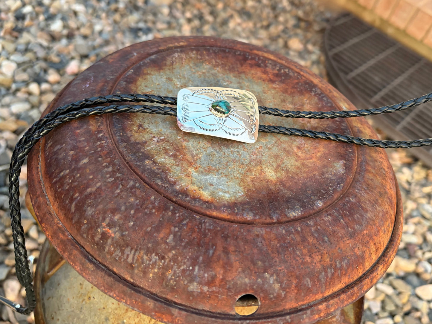 Turquoise Bolo Tie Necklace