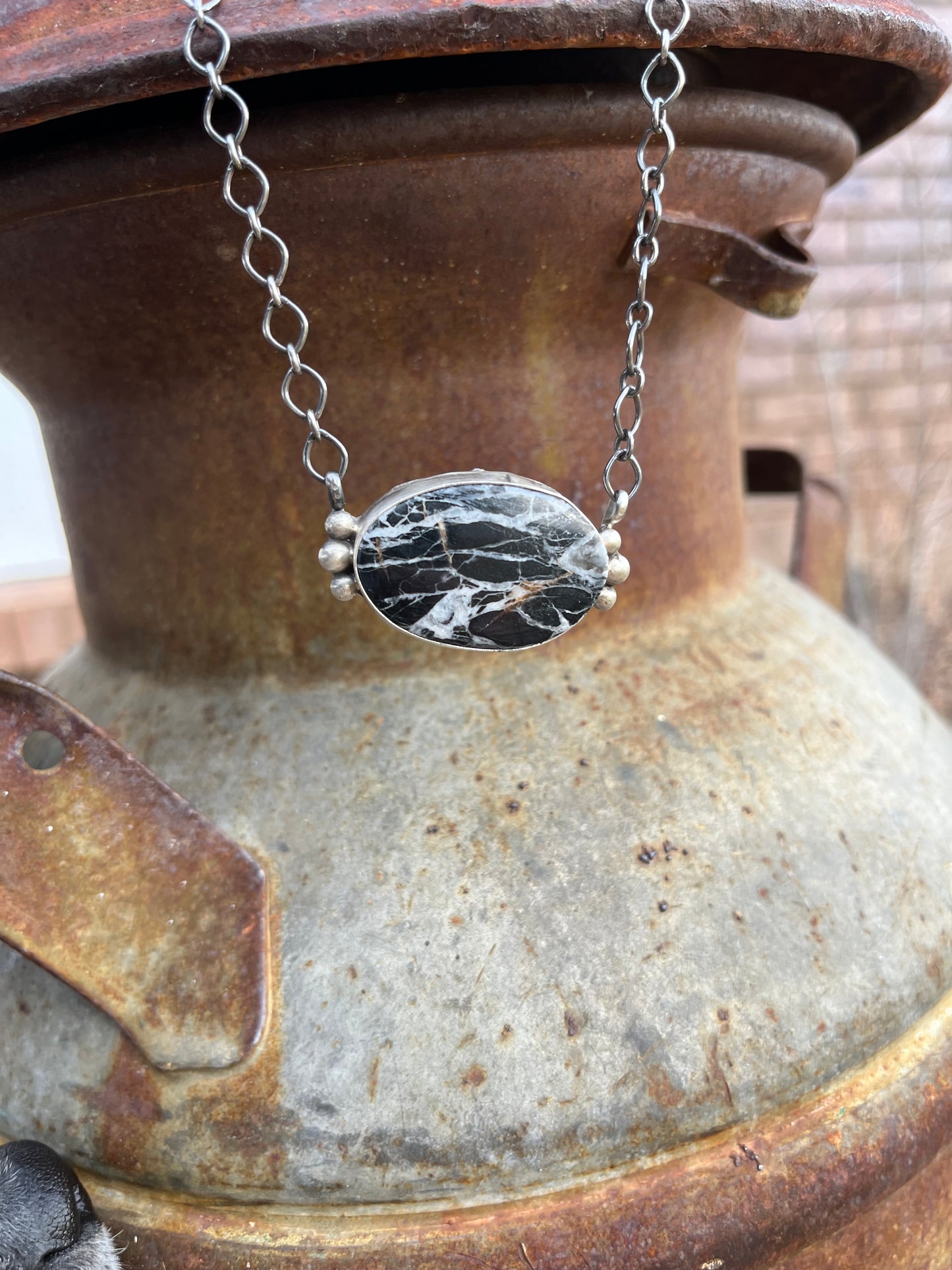 Bigger Stone White Buffalo Chain Necklace