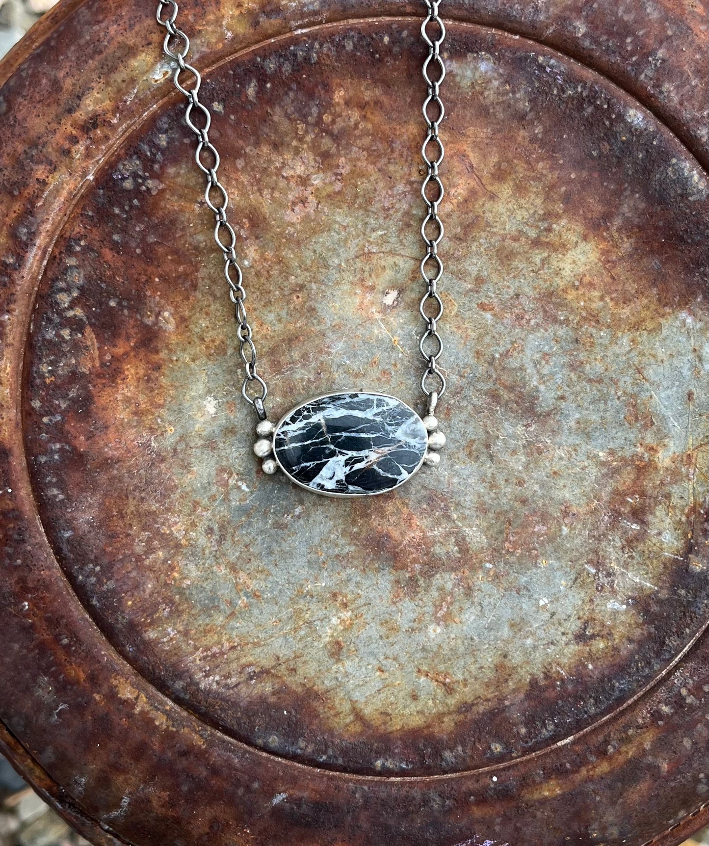 Bigger Stone White Buffalo Chain Necklace