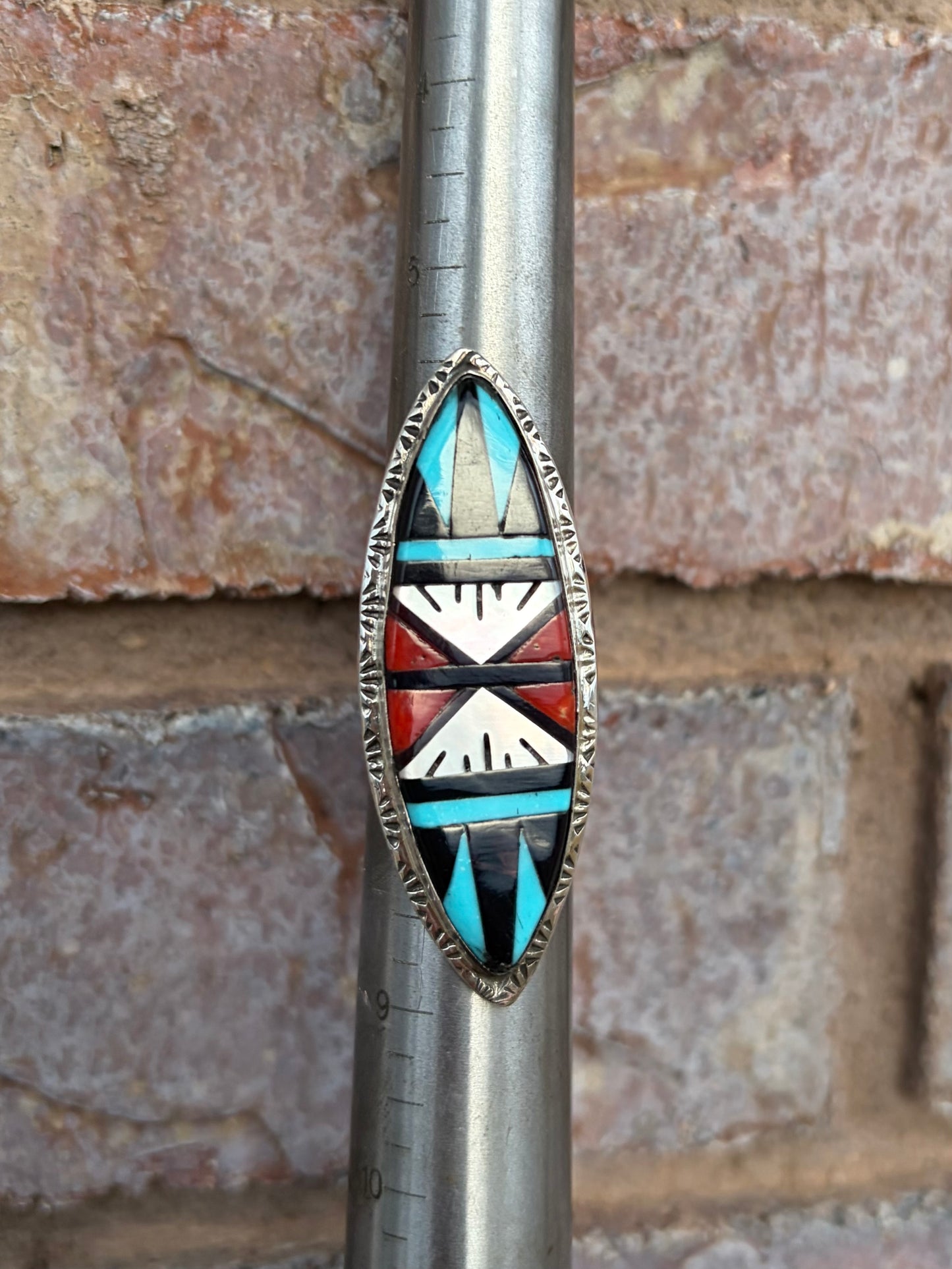 Zuni-Made Multi Stone Ring