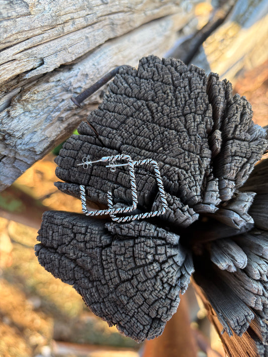 Rope Square Hoop Earrings