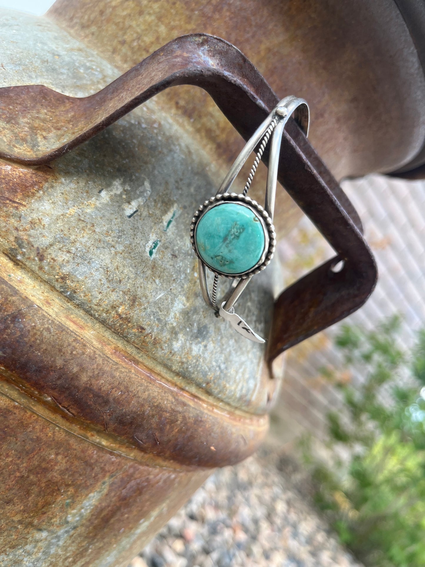 Round Turquoise Cuff
